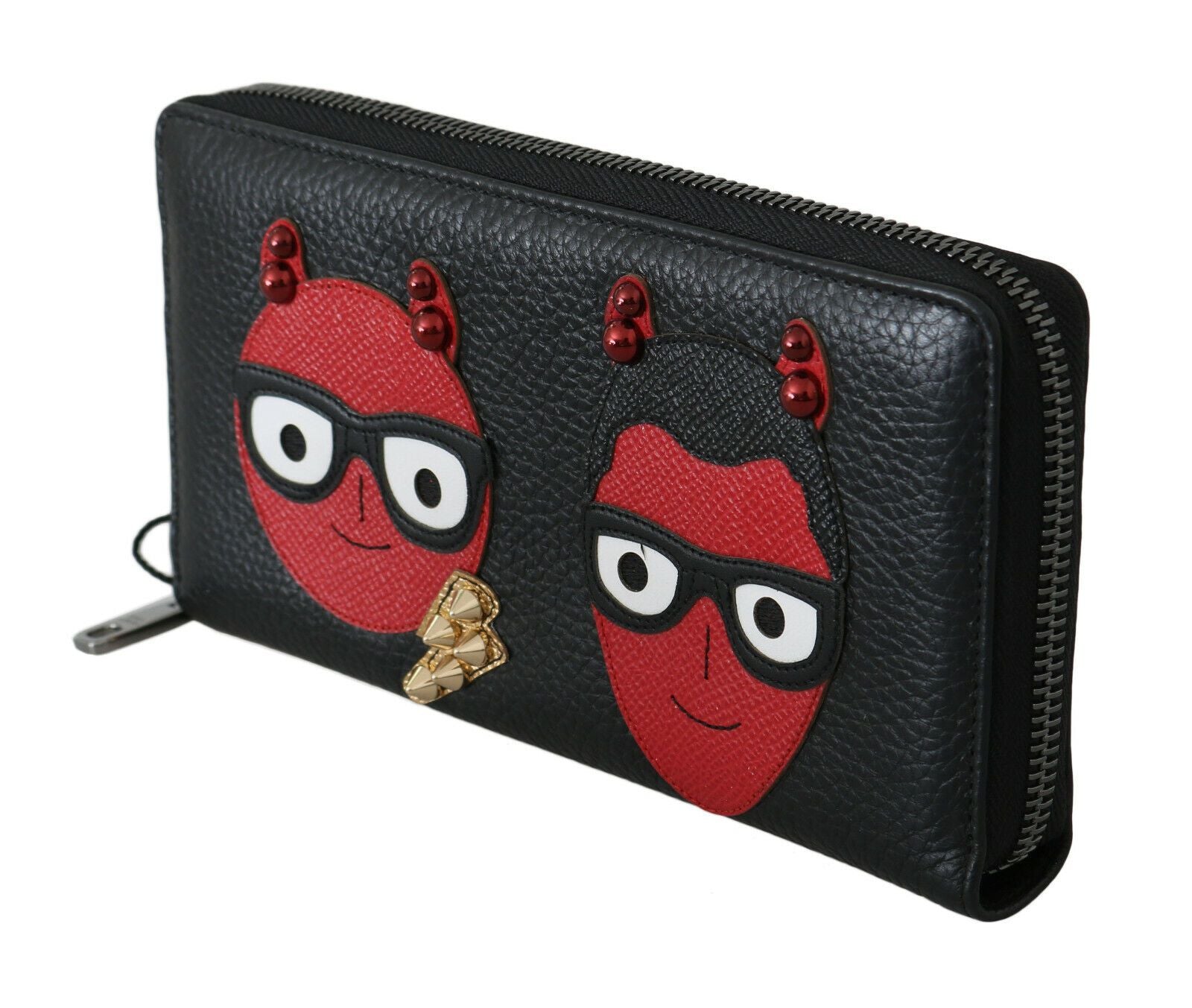 Dolce & Gabbana Chic Black and Red Leather Continental Wallet - Luksusmuotia Dolce & Gabbana - Tutustu YVES JAVANNI® 