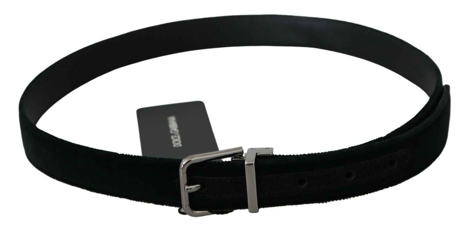 Dolce & Gabbana Elegant Black Leather Belt with Velvet Interior - Luksusmuotia Dolce & Gabbana - Tutustu YVES JAVANNI® 