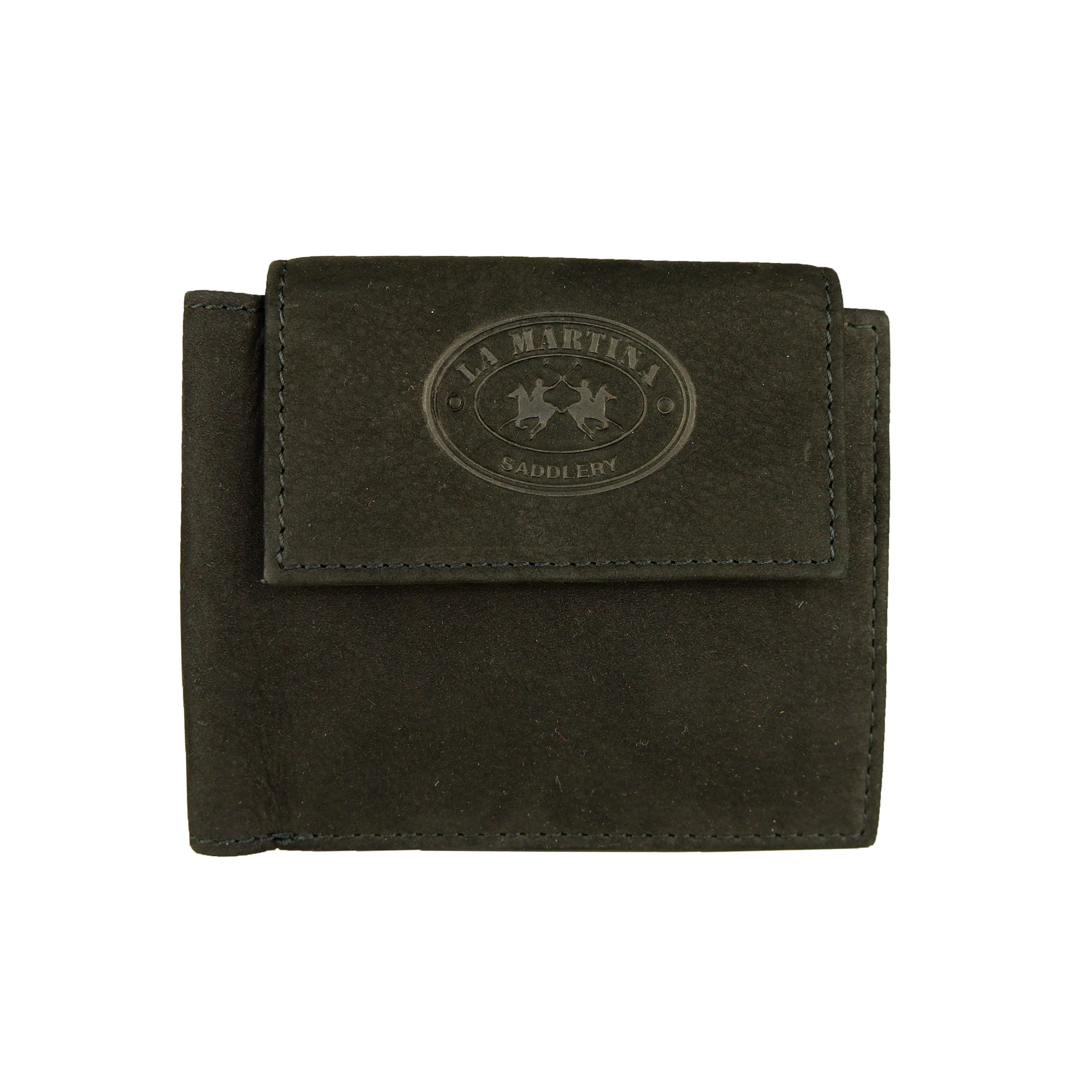 La Martina Elegant Black Leather Wallet for Men - Luksuslaukut ja asusteet La Martina - Tutustu YVES JAVANNI® 