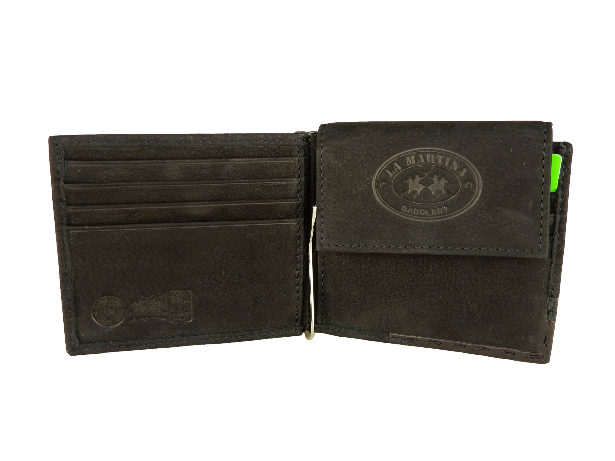 La Martina Elegant Black Leather Wallet for Men - Luksusmuotia La Martina - Tutustu YVES JAVANNI® 