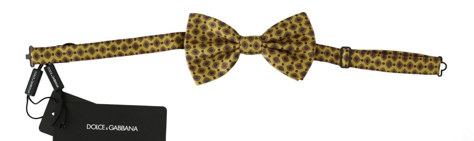 Dolce & Gabbana Elegant Yellow Silk Bow Tie - Luksusmuotia Dolce & Gabbana - Tutustu YVES JAVANNI® 