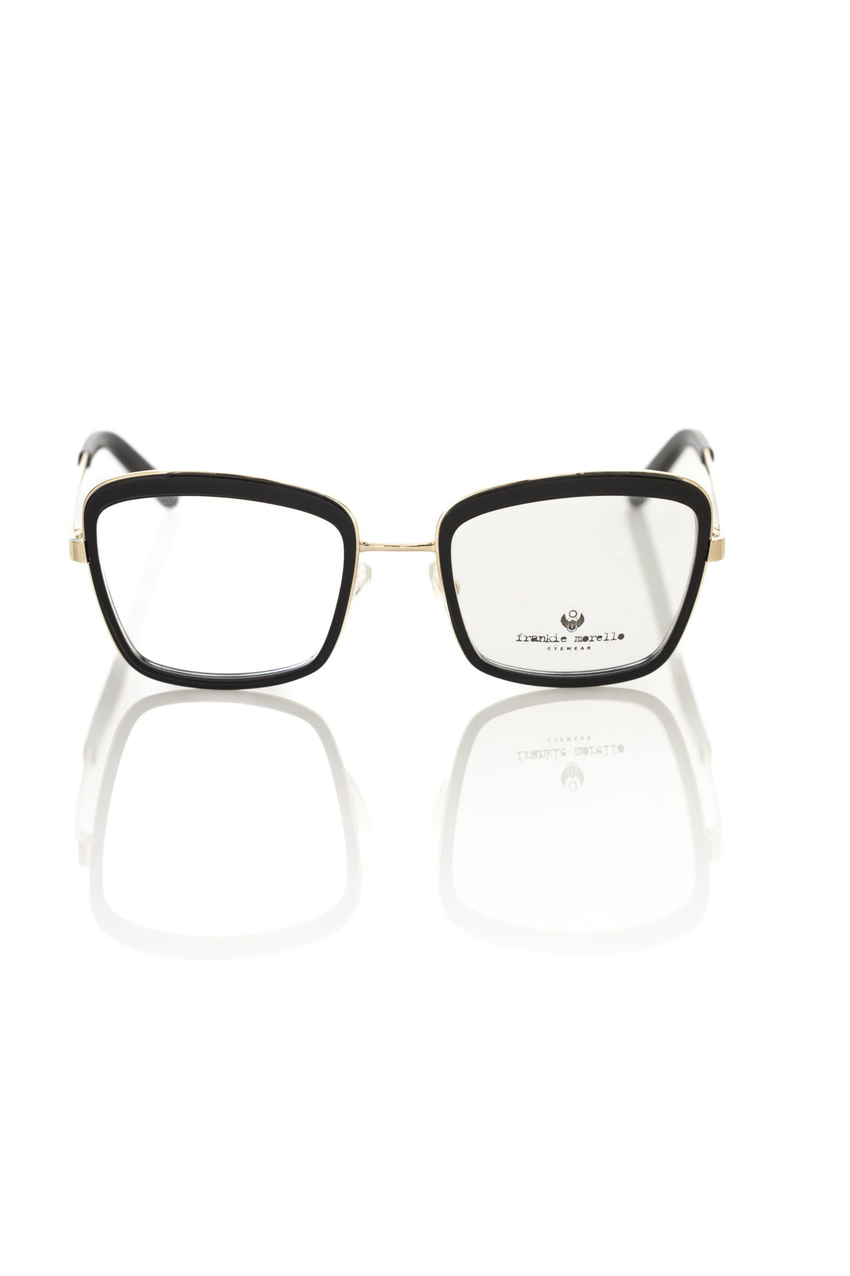 Frankie Morello Black Metallic Women's Eyeglass Frame - Luksusmuotia Frankie Morello - Tutustu YVES JAVANNI® 