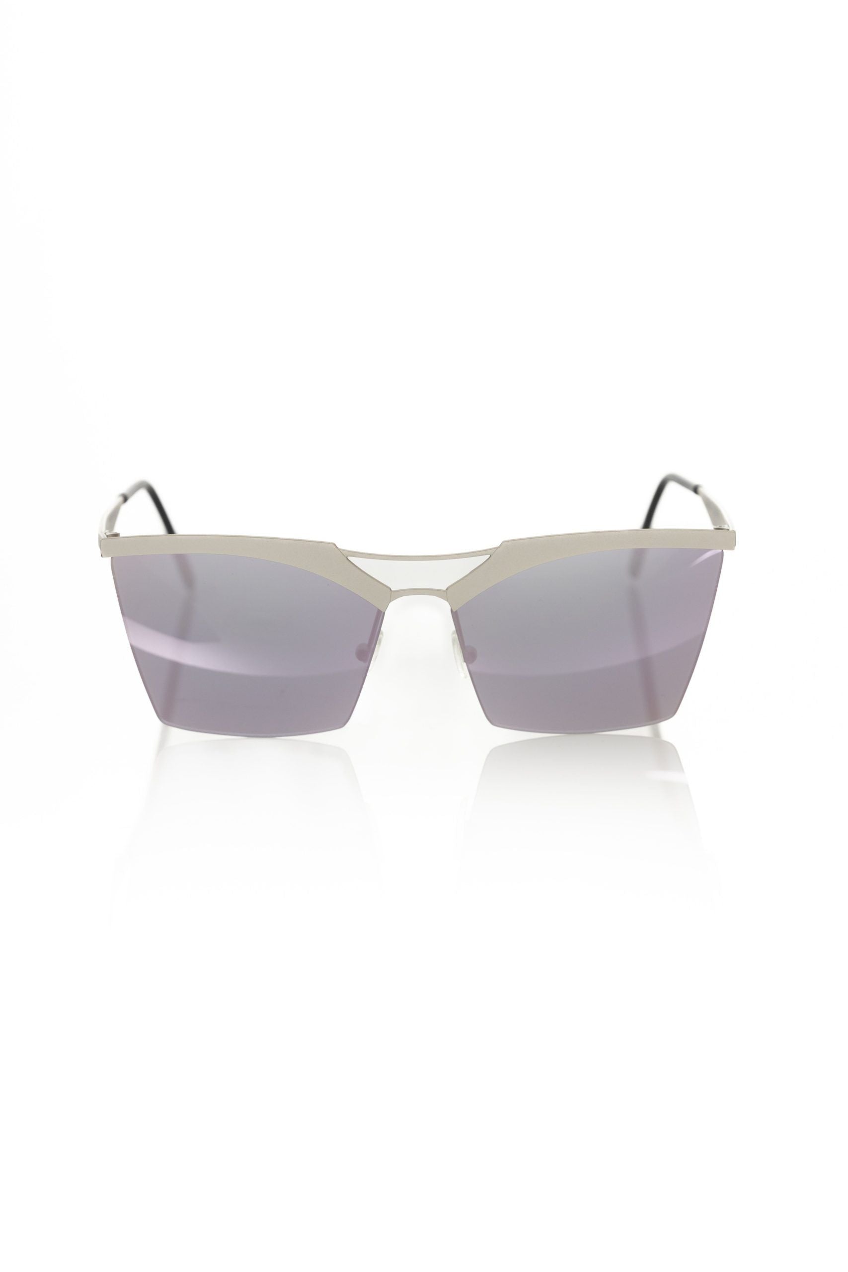 Frankie Morello Silver Metallic Women Sunglass - Luksusmuotia Frankie Morello - Tutustu YVES JAVANNI® 