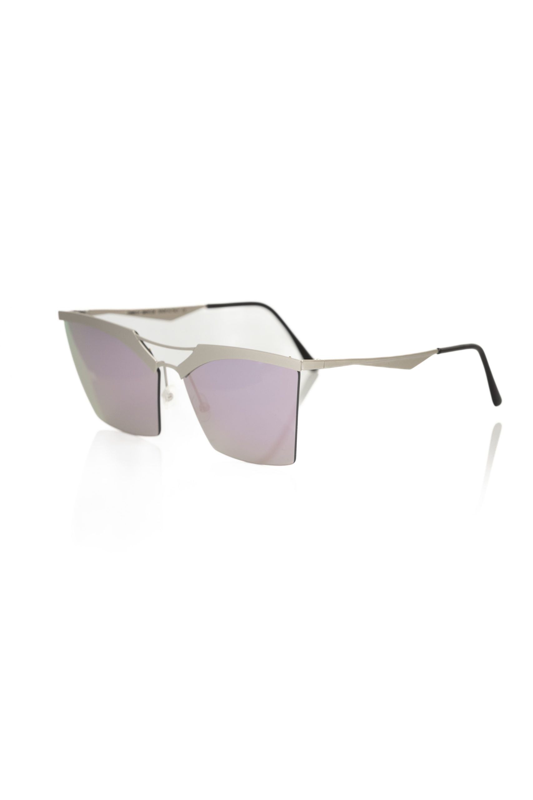 Frankie Morello Silver Metallic Women Sunglass - Luksusmuotia Frankie Morello - Tutustu YVES JAVANNI® 