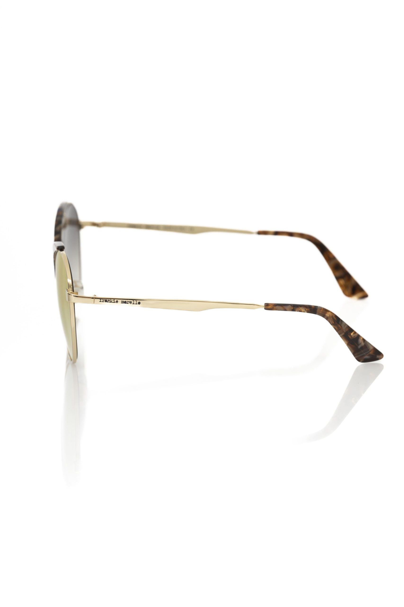 Frankie Morello Beige Metallic Women Sunglass - Luksusmuotia Frankie Morello - Tutustu YVES JAVANNI® 