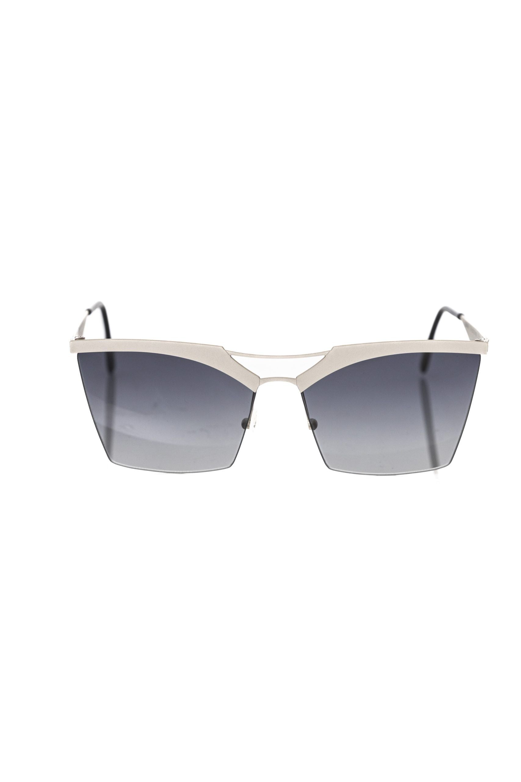 Frankie Morello Silver Metallic Women Sunglass - Luksusmuotia Frankie Morello - Tutustu YVES JAVANNI® 