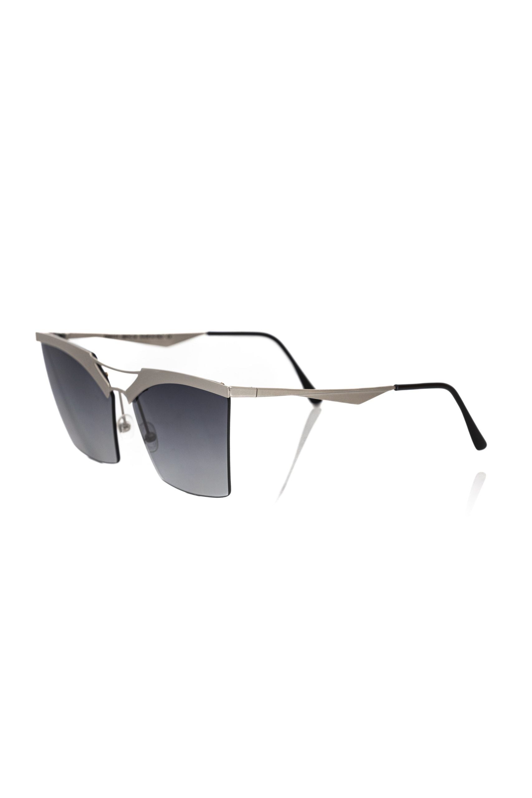 Frankie Morello Silver Metallic Women Sunglass - Luksusmuotia Frankie Morello - Tutustu YVES JAVANNI® 