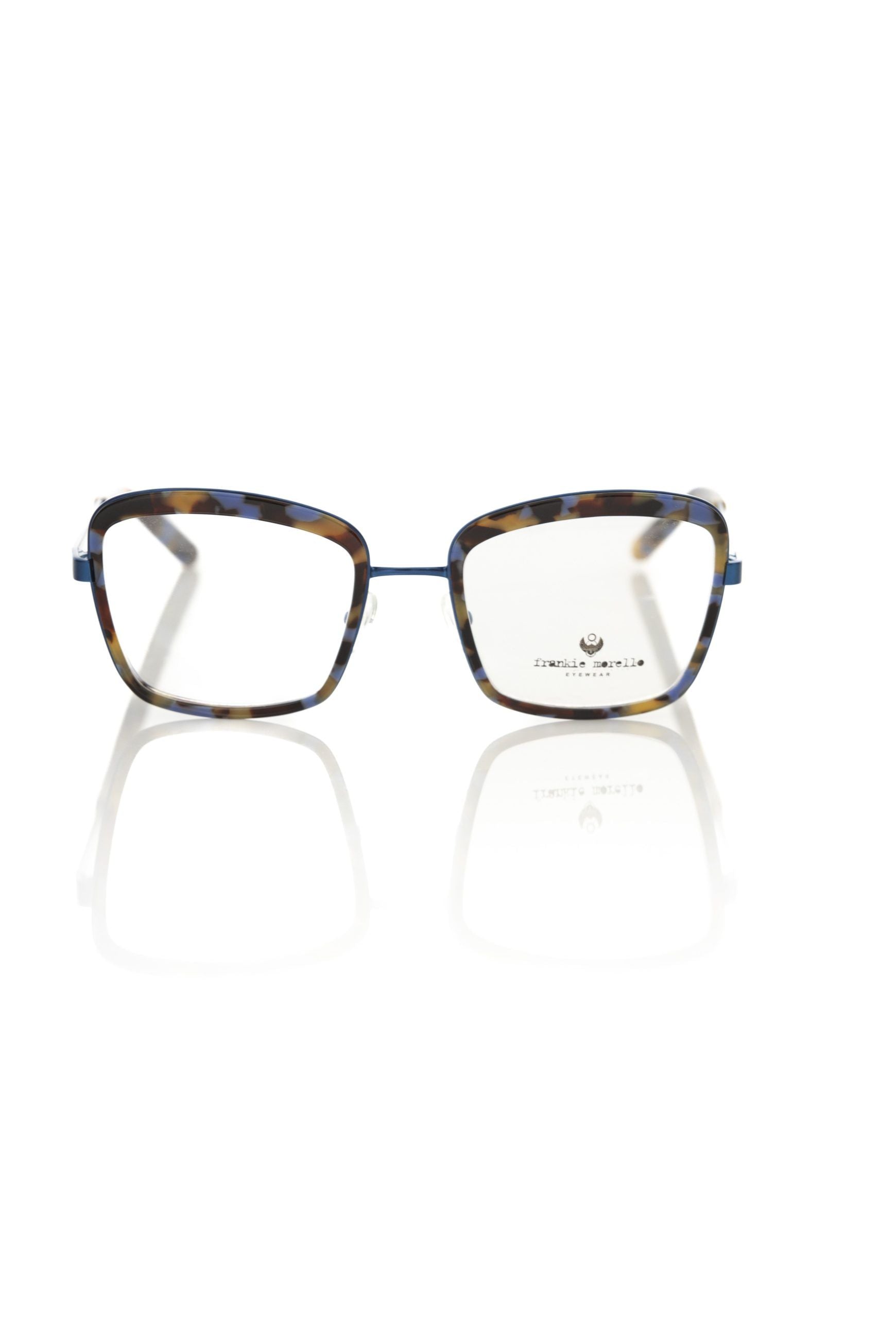 Frankie Morello Blue Metallic Women Eyeglass Frame - Luksusmuotia Frankie Morello - Tutustu YVES JAVANNI® 