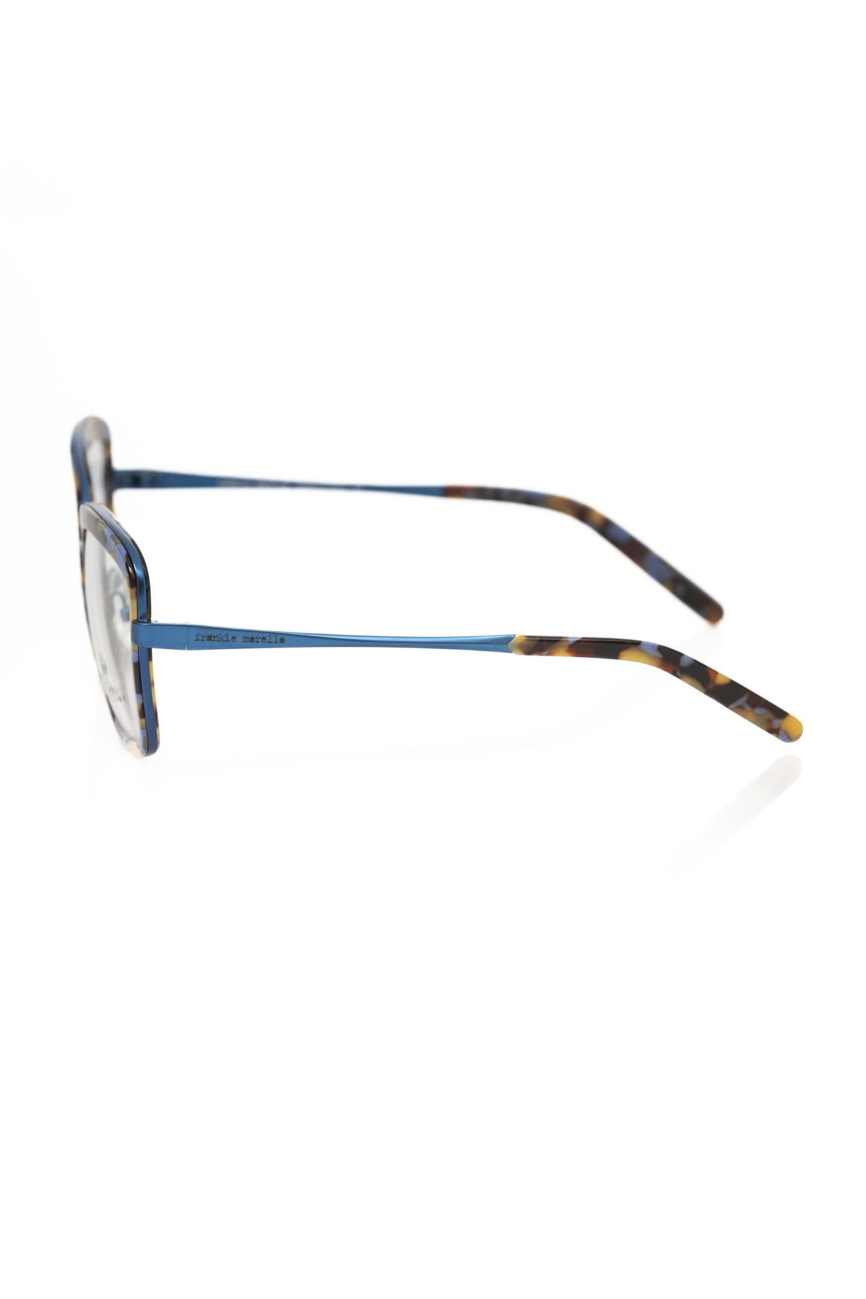 Frankie Morello Blue Metallic Women Eyeglass Frame - Luksusmuotia Frankie Morello - Tutustu YVES JAVANNI® 