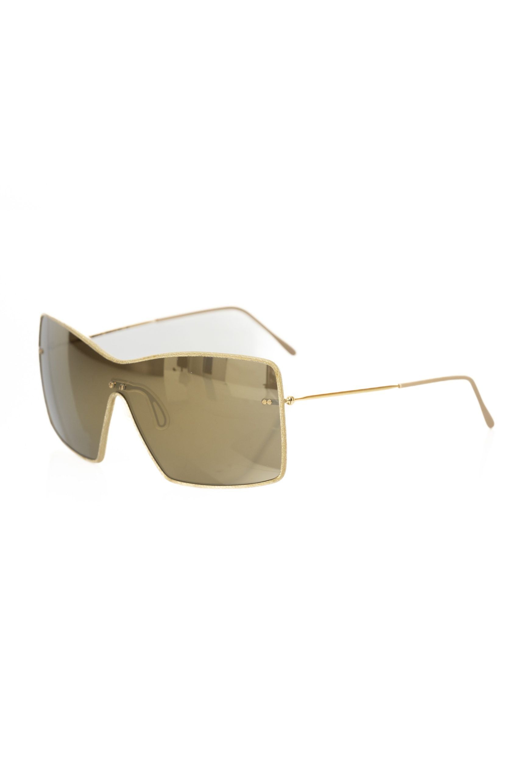 Frankie Morello Gold Metallic Fibre Women Sunglass - Luksusmuotia Frankie Morello - Tutustu YVES JAVANNI® 