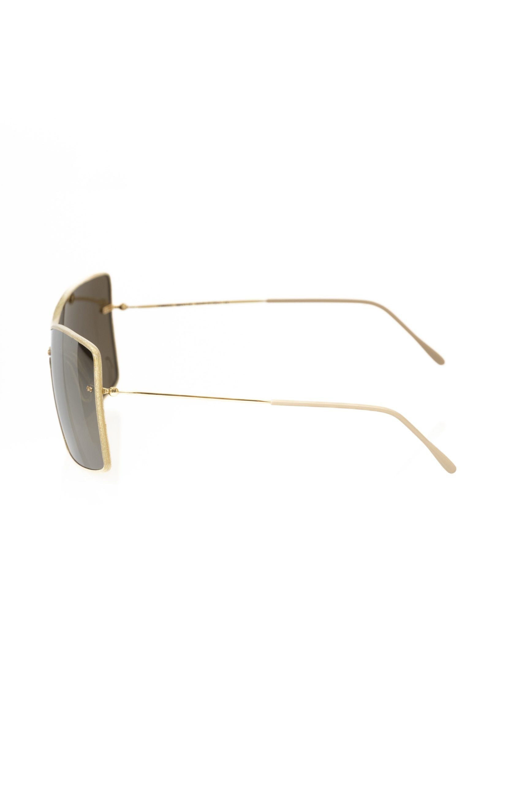 Frankie Morello Gold Metallic Fibre Women Sunglass - Luksusmuotia Frankie Morello - Tutustu YVES JAVANNI® 