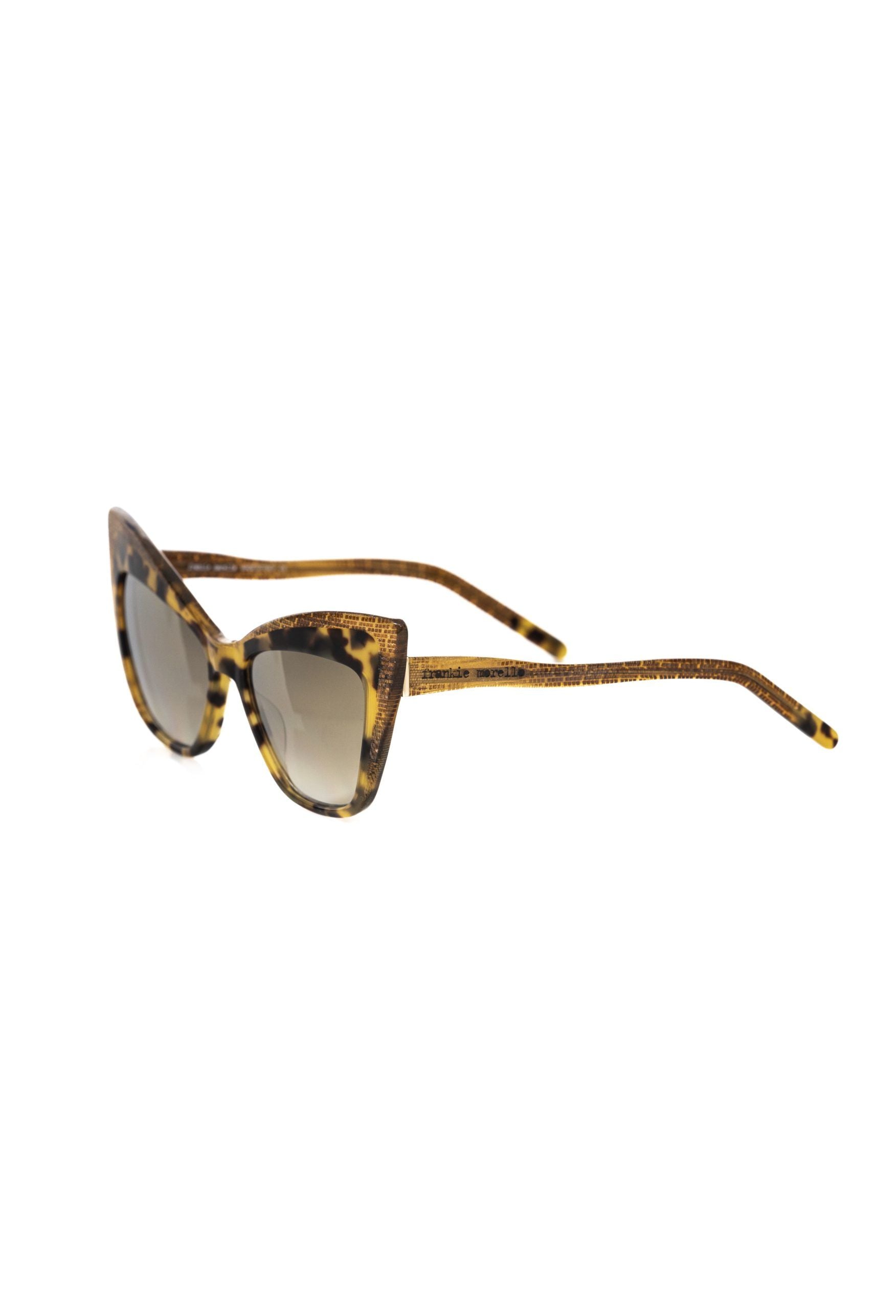 Frankie Morello Yellow Acetate Women Sunglass - Luksusmuotia Frankie Morello - Tutustu YVES JAVANNI® 