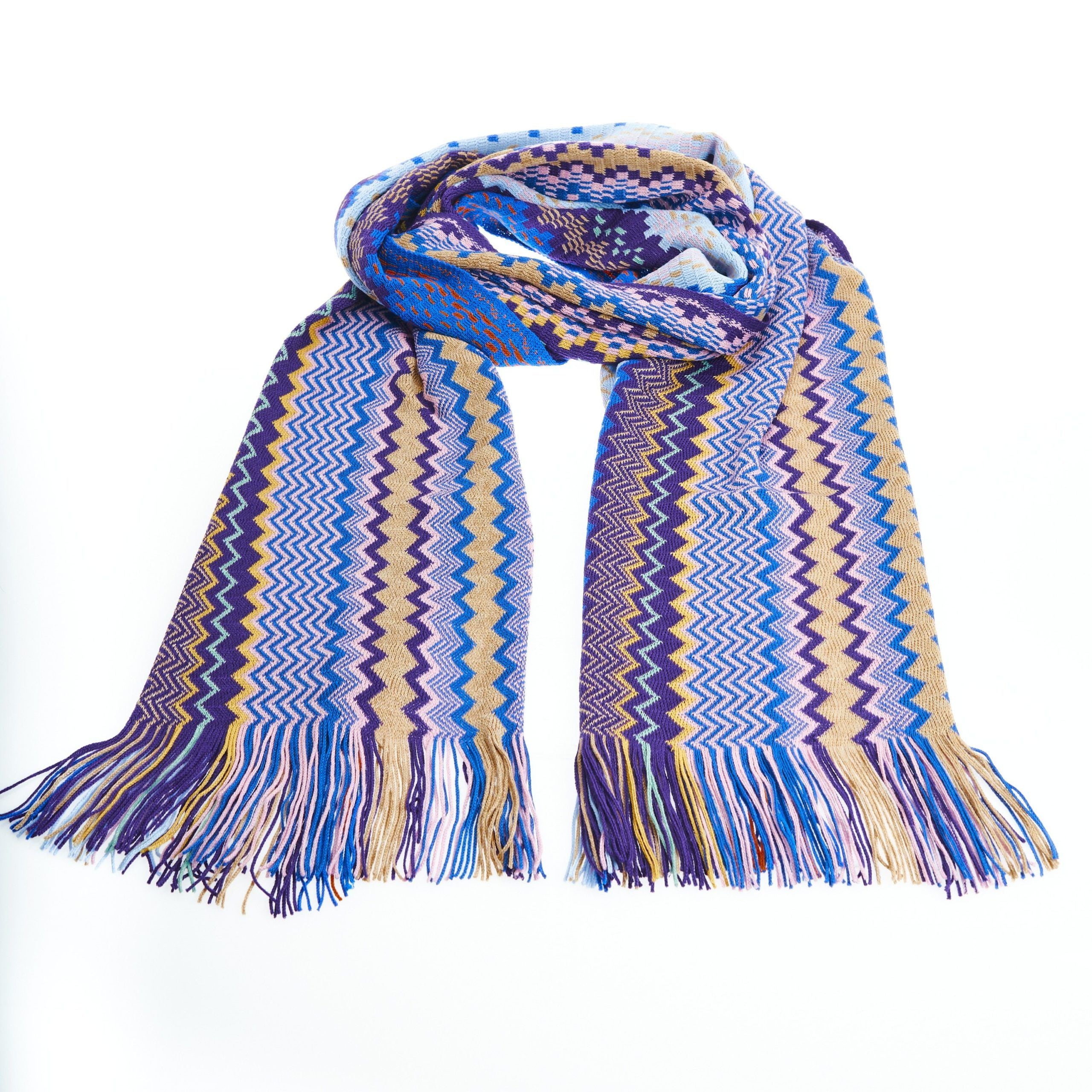 Missoni Geometric Pattern Fringed Luxury Scarf - Luxury from Missoni - Shop at YVES JAVANNI