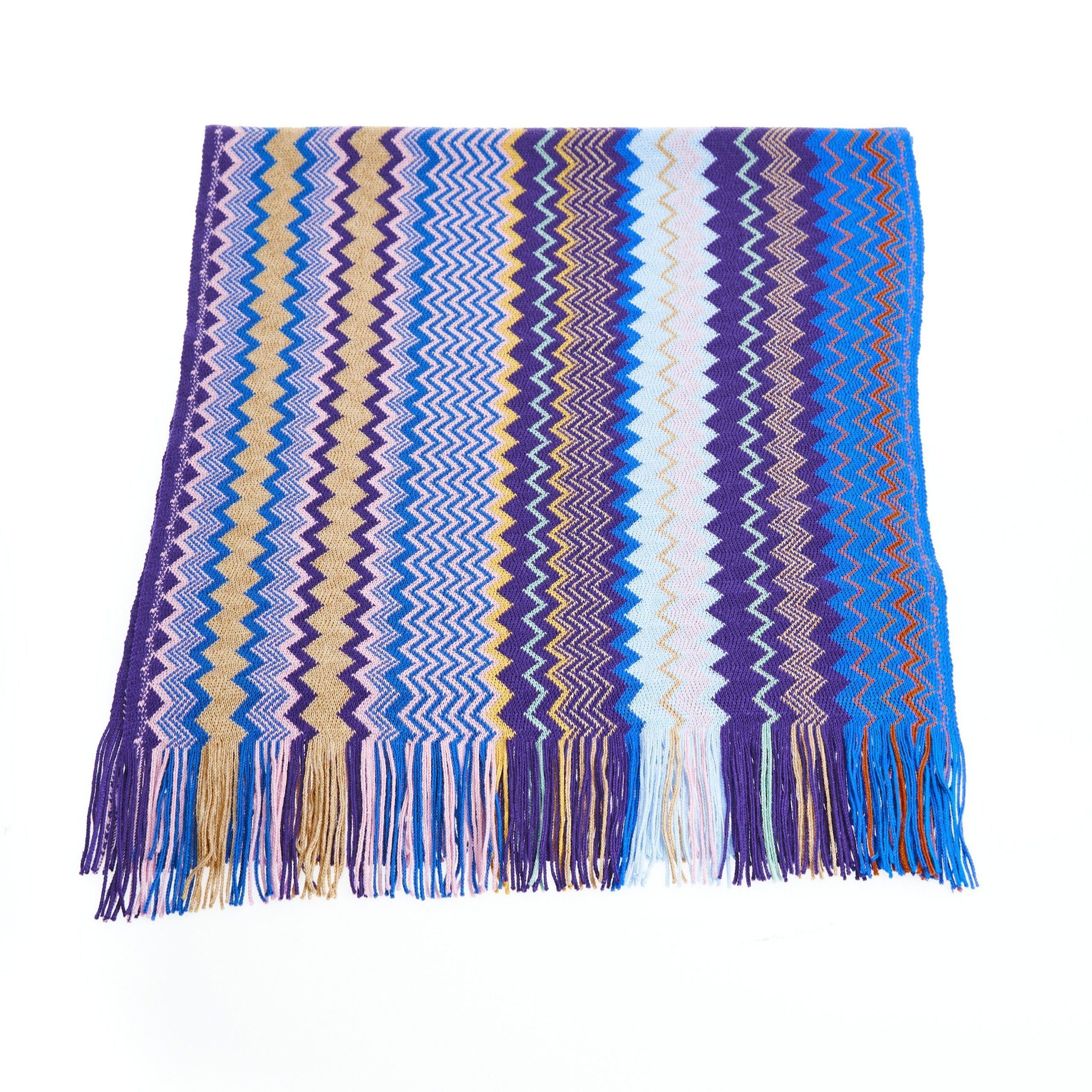 Missoni Geometric Pattern Fringed Luxury Scarf - Luksusmuotia Missoni - Tutustu YVES JAVANNI® 