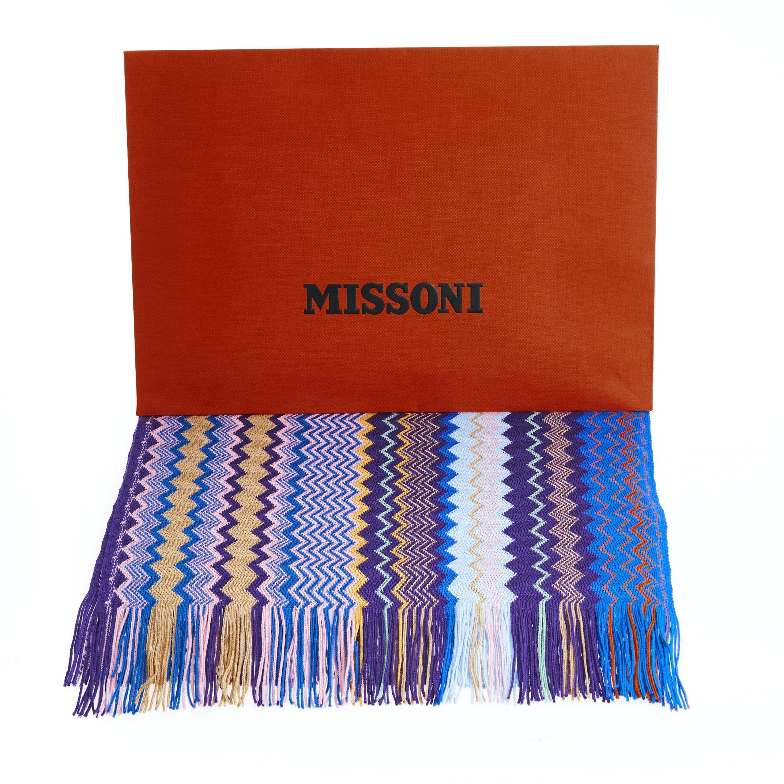 Missoni Geometric Pattern Fringed Luxury Scarf - Luksusmuotia Missoni - Tutustu YVES JAVANNI® 