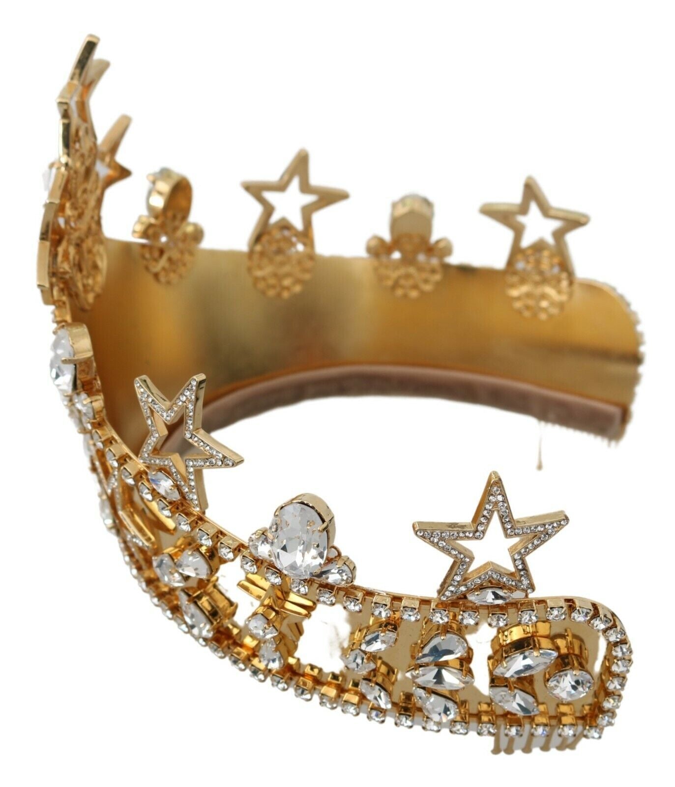 Dolce & Gabbana Regal Crystal Diadem Gold Tiara - Luksuslaukut ja asusteet Dolce & Gabbana - Tutustu YVES JAVANNI® 