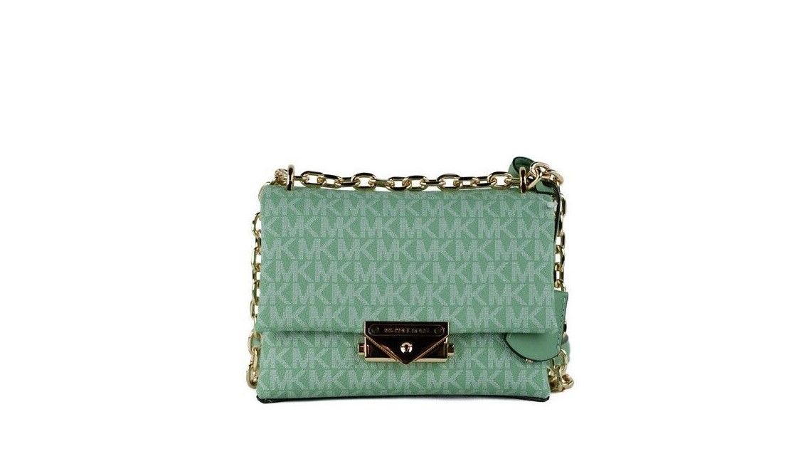 Michael Kors Cece Small Sea Green Signature PVC Convertible Flap Crossbody Bag - Luksusmuotia Michael Kors - Tutustu YVES JAVANNI® 