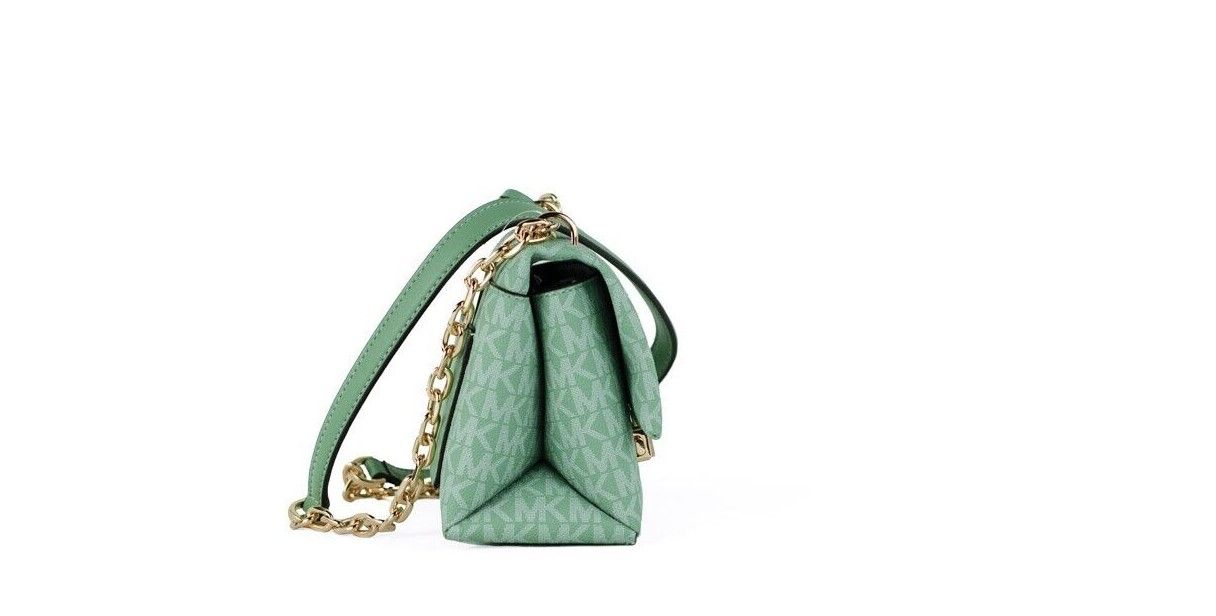 Michael Kors Cece Small Sea Green Signature PVC Convertible Flap Crossbody Bag - Luksuslaukut ja asusteet Michael Kors - Tutustu YVES JAVANNI® 