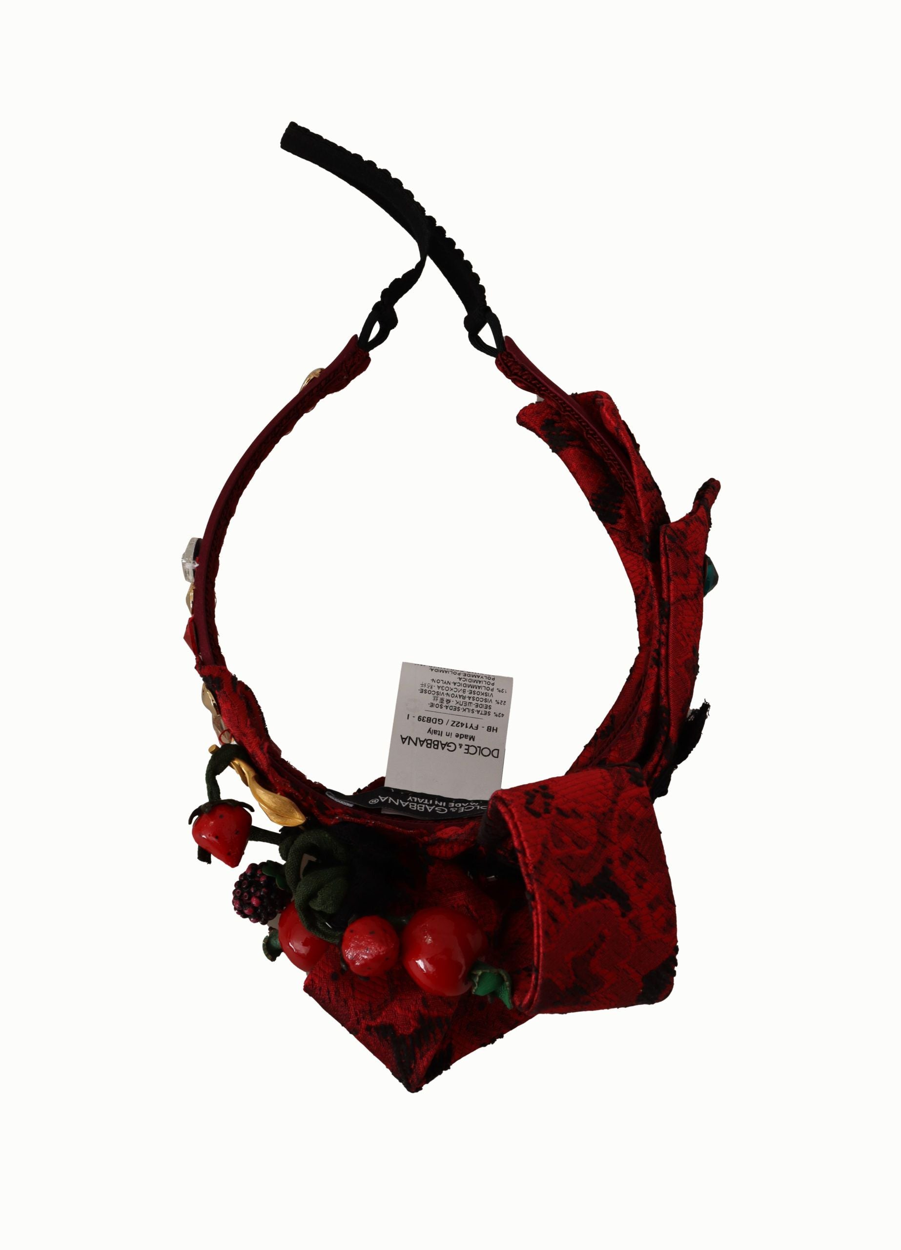 Dolce & Gabbana Cherry Sicily Embellished Red Diadem - Luksusmuotia Dolce & Gabbana - Tutustu YVES JAVANNI® 