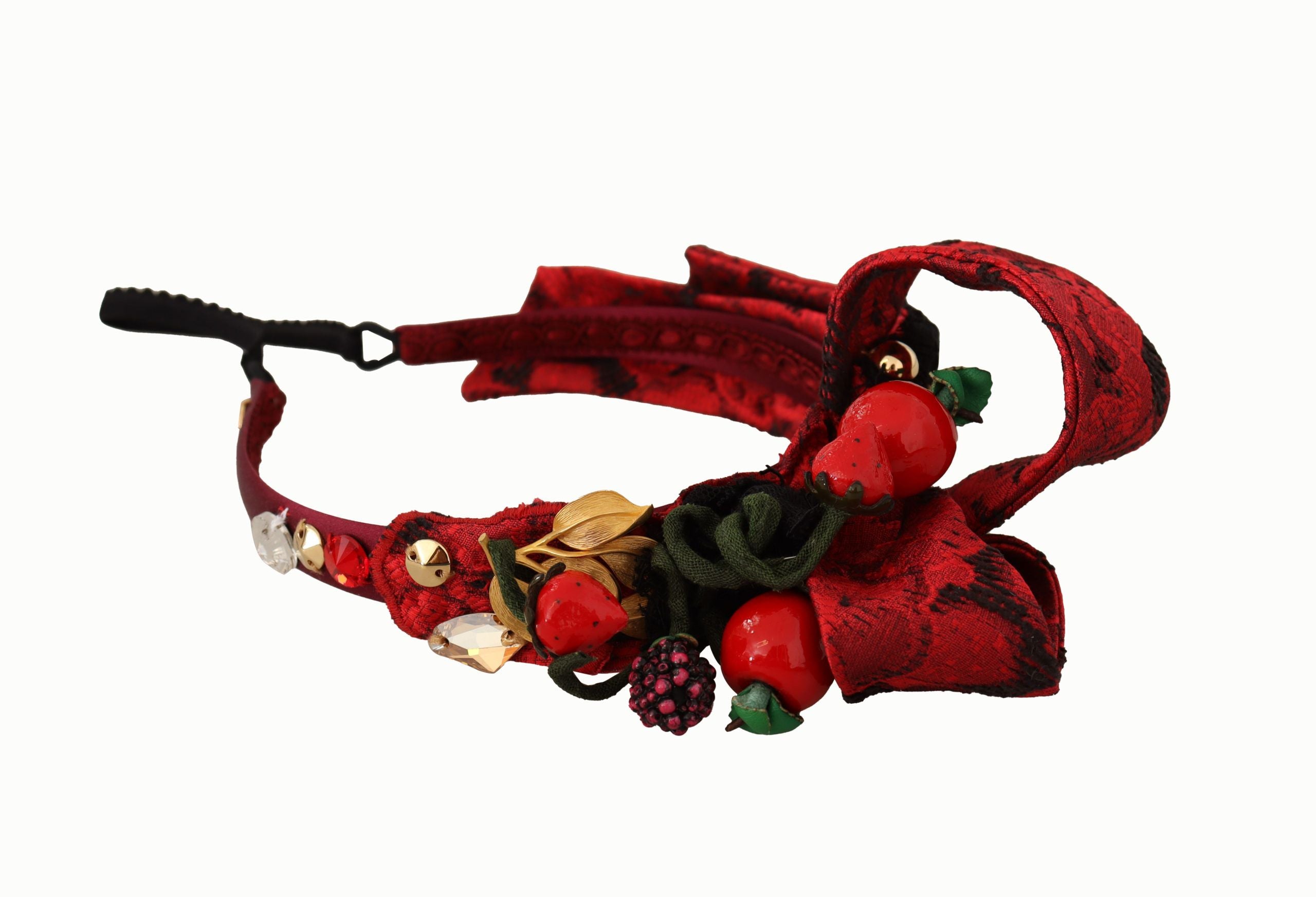 Dolce & Gabbana Cherry Sicily Embellished Red Diadem - Luksuslaukut ja asusteet Dolce & Gabbana - Tutustu YVES JAVANNI® 