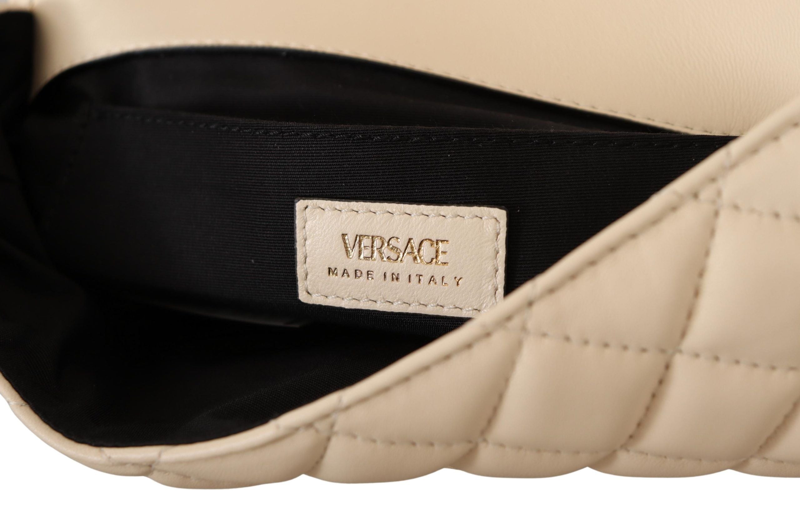 Versace Elegant White Nappa Leather Shoulder Bag - Luksuslaukut ja asusteet Versace - Tutustu YVES JAVANNI® 