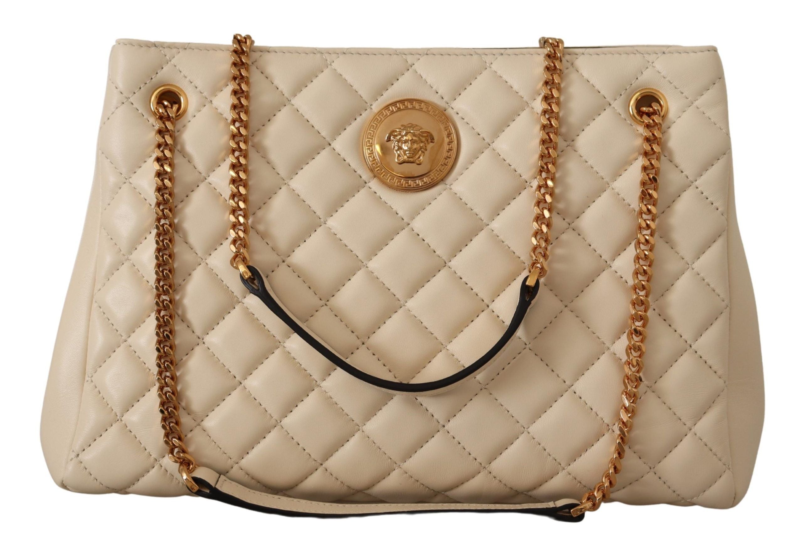 Versace Elegant Quilted Nappa Leather Tote - Luksuslaukut ja asusteet Versace - Tutustu YVES JAVANNI® 