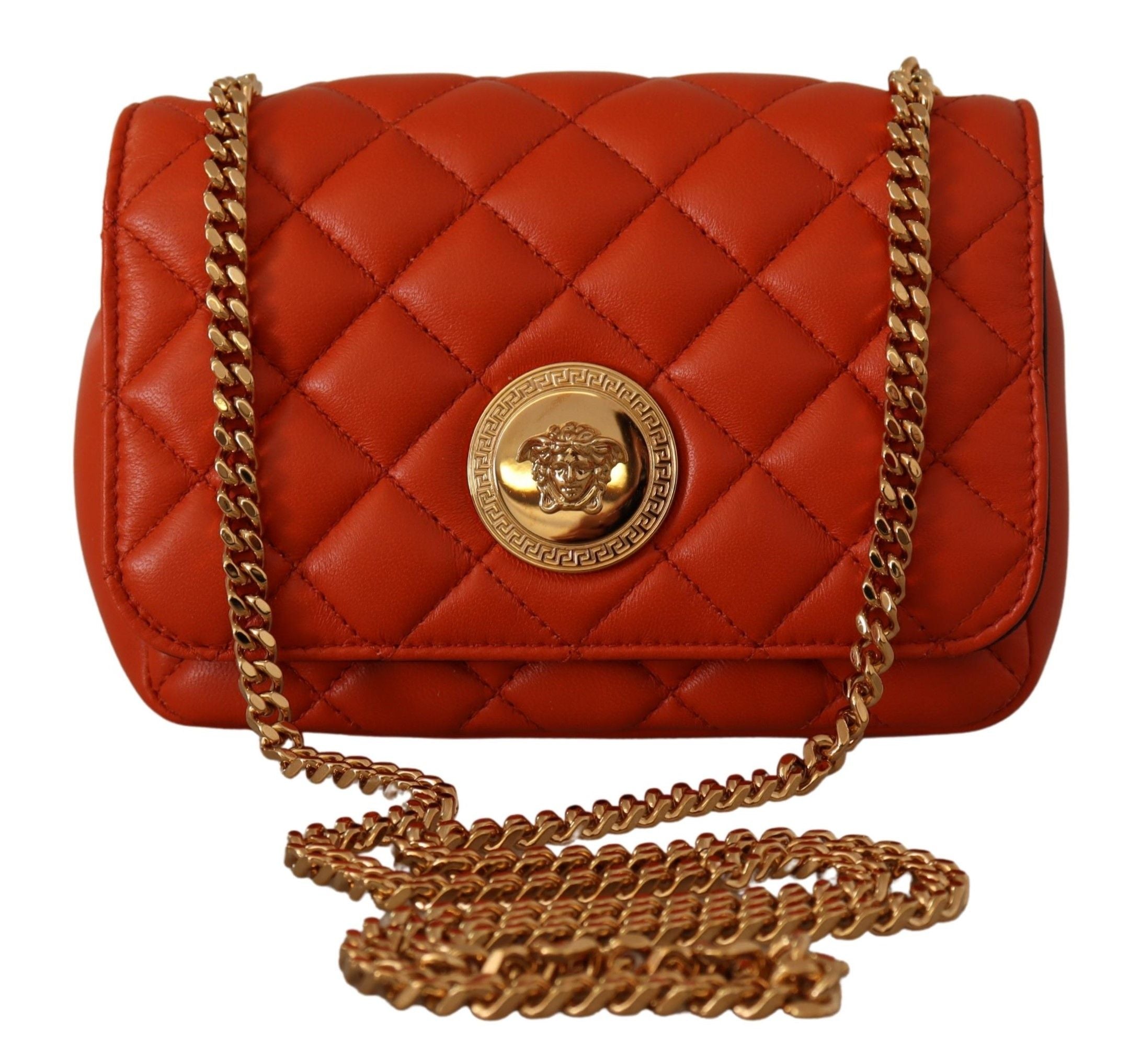 Versace Elegant Red Nappa Leather Crossbody Bag - Luksuslaukut ja asusteet Versace - Tutustu YVES JAVANNI® 