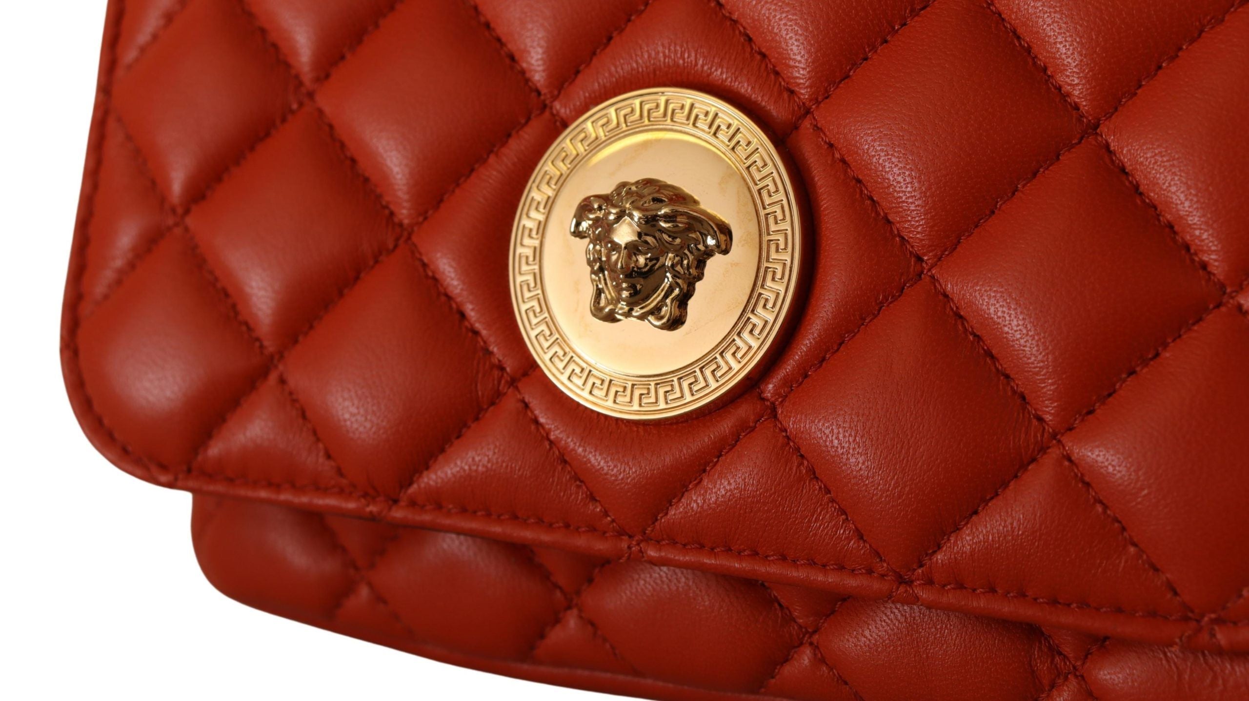 Versace Elegant Red Nappa Leather Crossbody Bag - Luksusmuotia Versace - Tutustu YVES JAVANNI® 