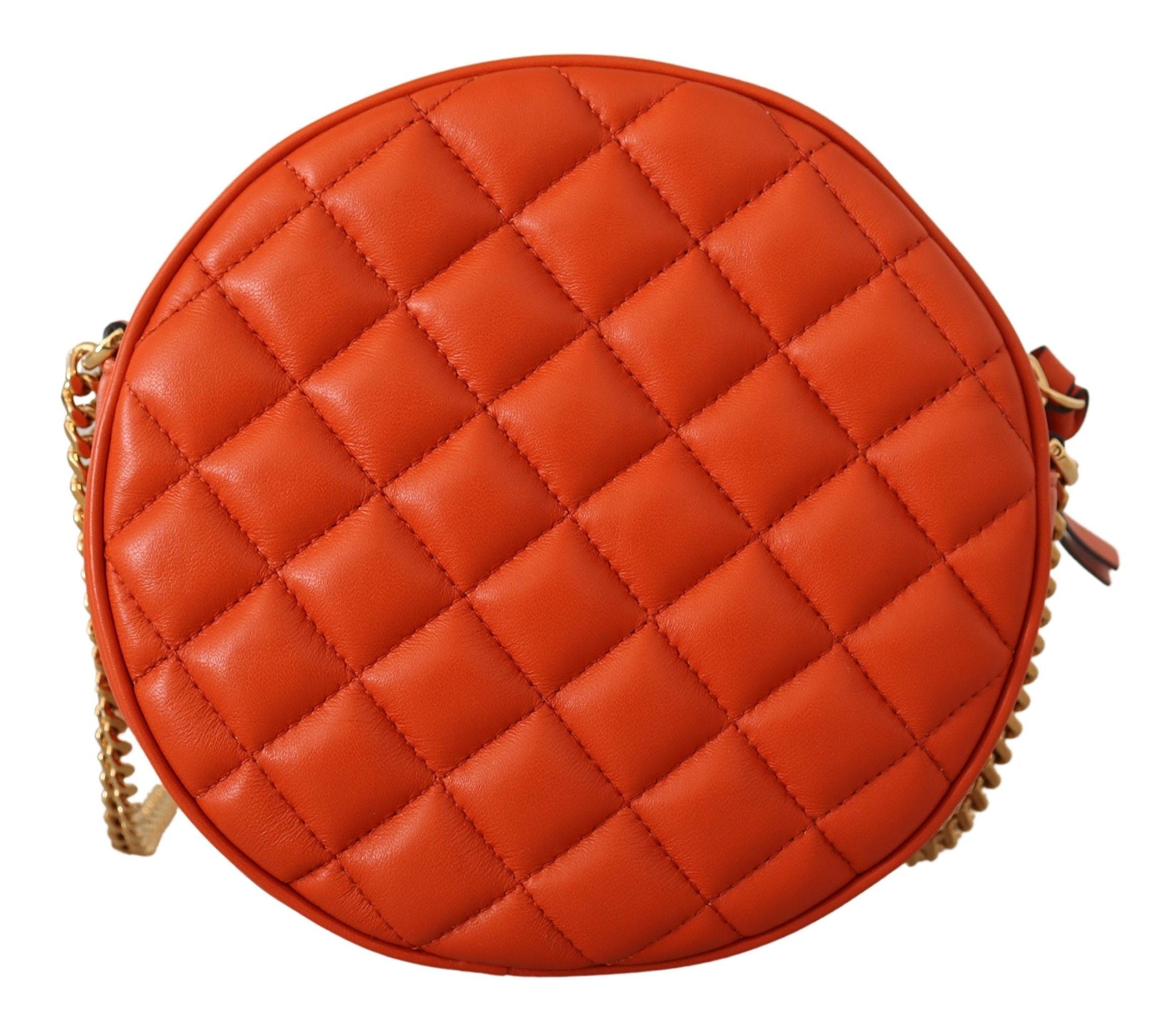 Versace Elegant Round Nappa Leather Crossbody Bag - Luksusmuotia Versace - Tutustu YVES JAVANNI® 