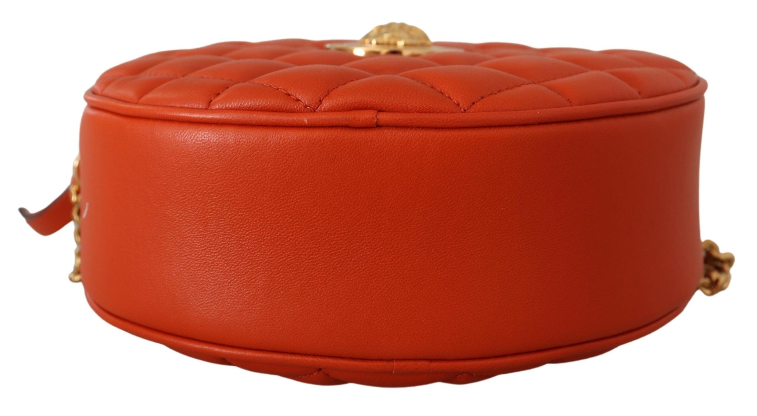 Versace Elegant Round Nappa Leather Crossbody Bag - Luksusmuotia Versace - Tutustu YVES JAVANNI® 