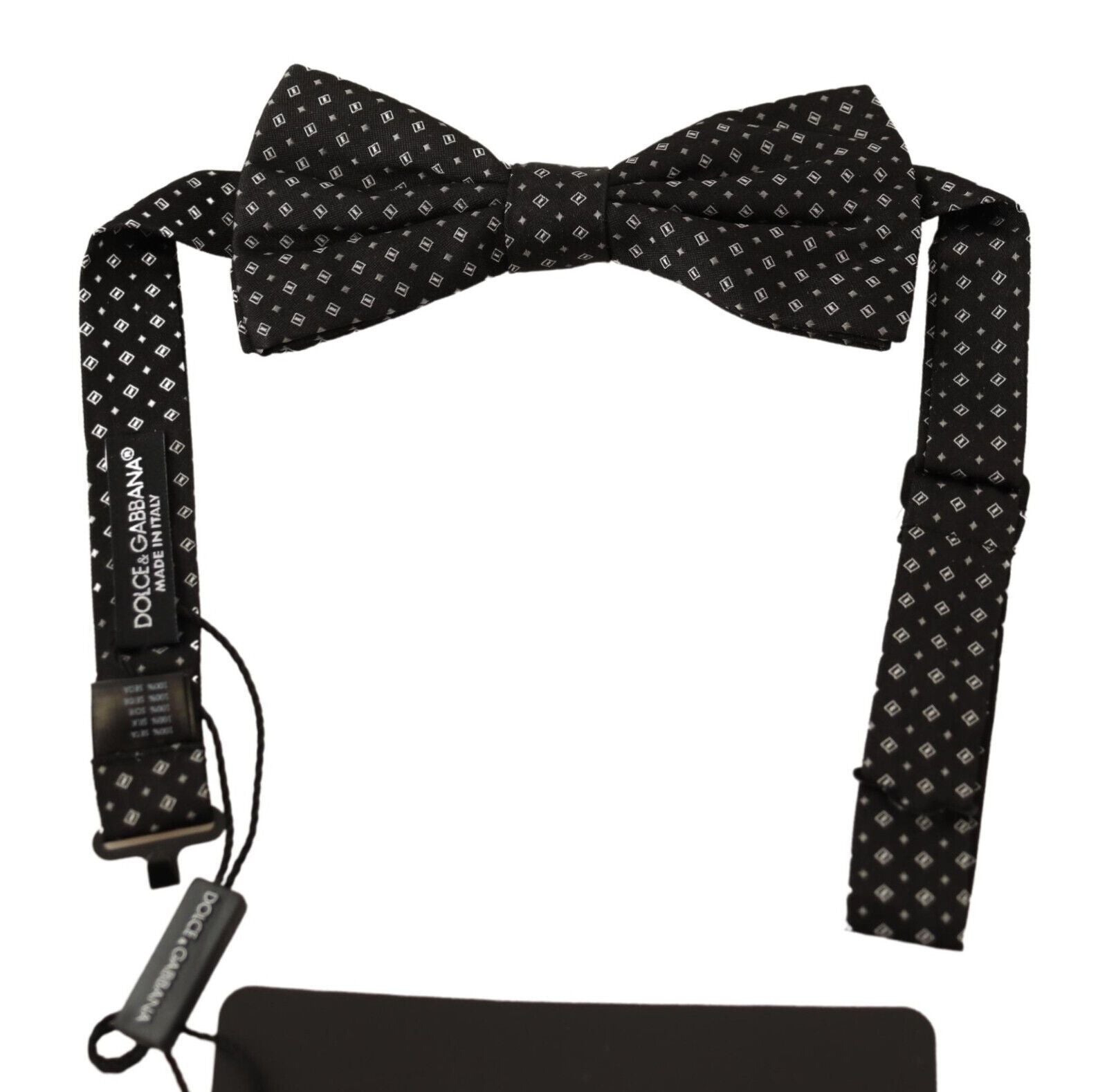 Dolce & Gabbana Elegant Silk Black Fantasy Bow Tie - Luksuslaukut ja asusteet Dolce & Gabbana - Tutustu YVES JAVANNI® 