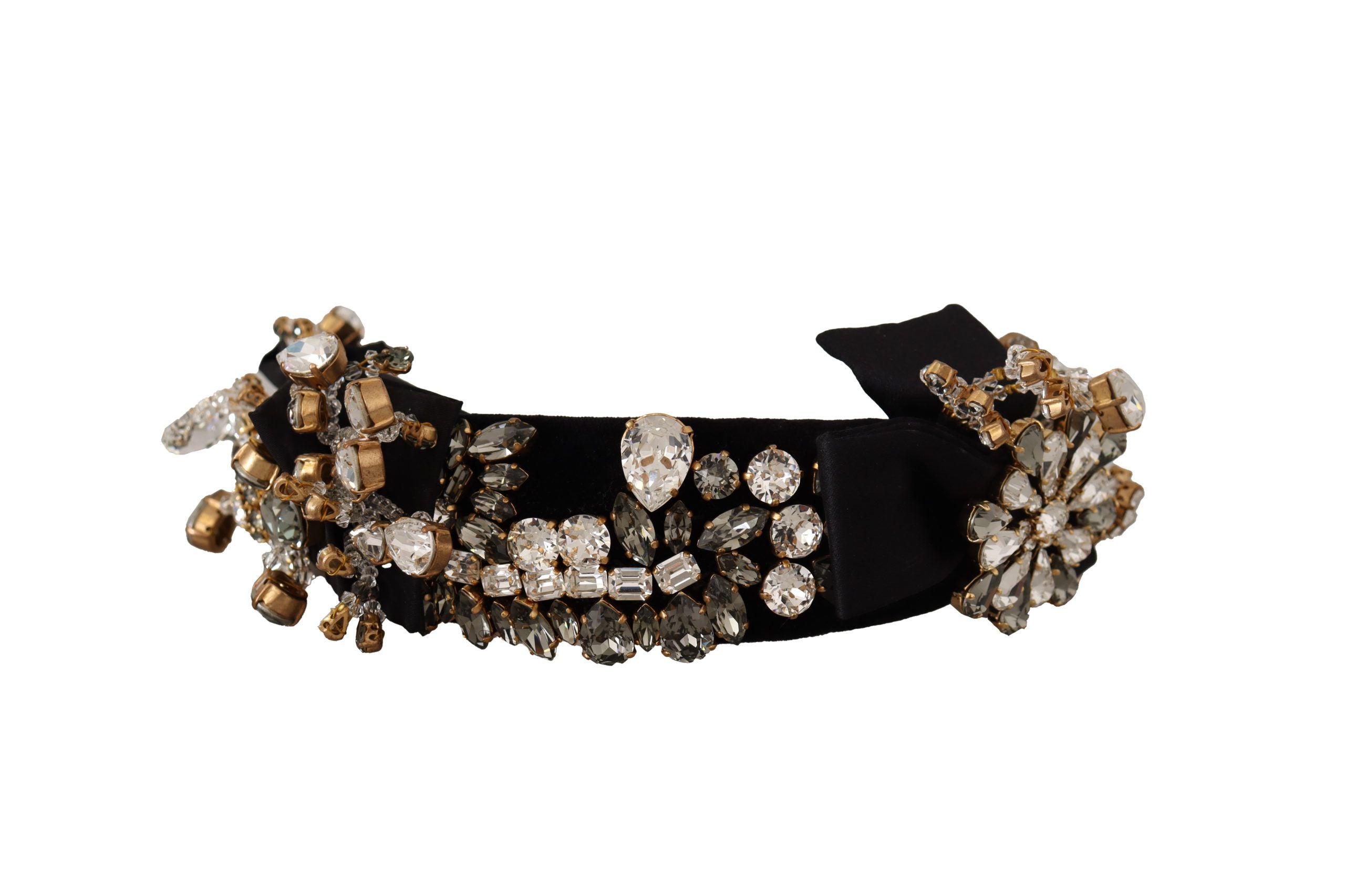 Dolce & Gabbana Embroidered Silk Crystal Tiara - Luksusmuotia Dolce & Gabbana - Tutustu YVES JAVANNI® 