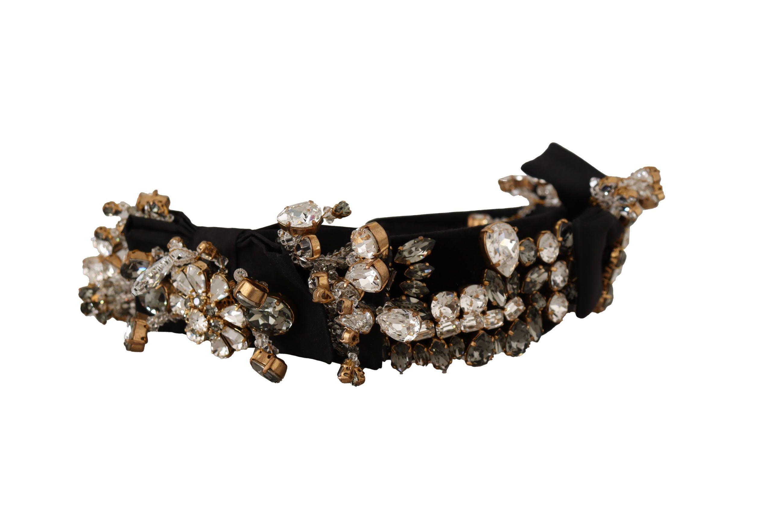 Dolce & Gabbana Embroidered Silk Crystal Tiara - Luksusmuotia Dolce & Gabbana - Tutustu YVES JAVANNI® 