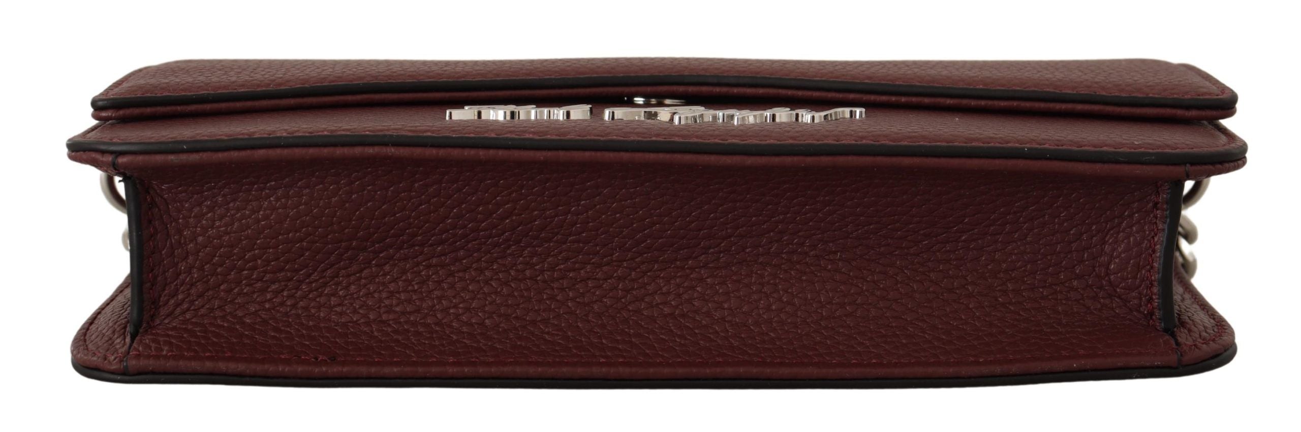 Karl Lagerfeld Elegant Wine Leather Evening Clutch - Luksusmuotia Karl Lagerfeld - Tutustu YVES JAVANNI® 