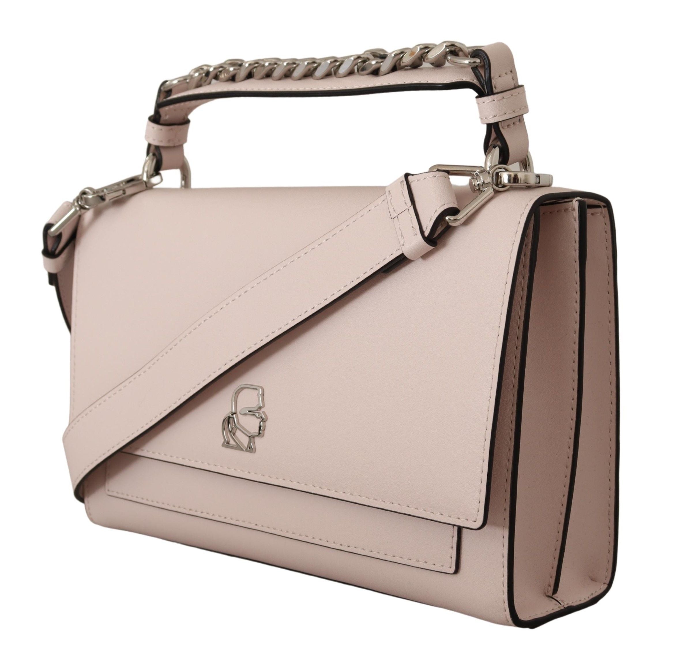 Karl Lagerfeld Mauve Elegance Leather Shoulder Bag - Luksusmuotia Karl Lagerfeld - Tutustu YVES JAVANNI® 