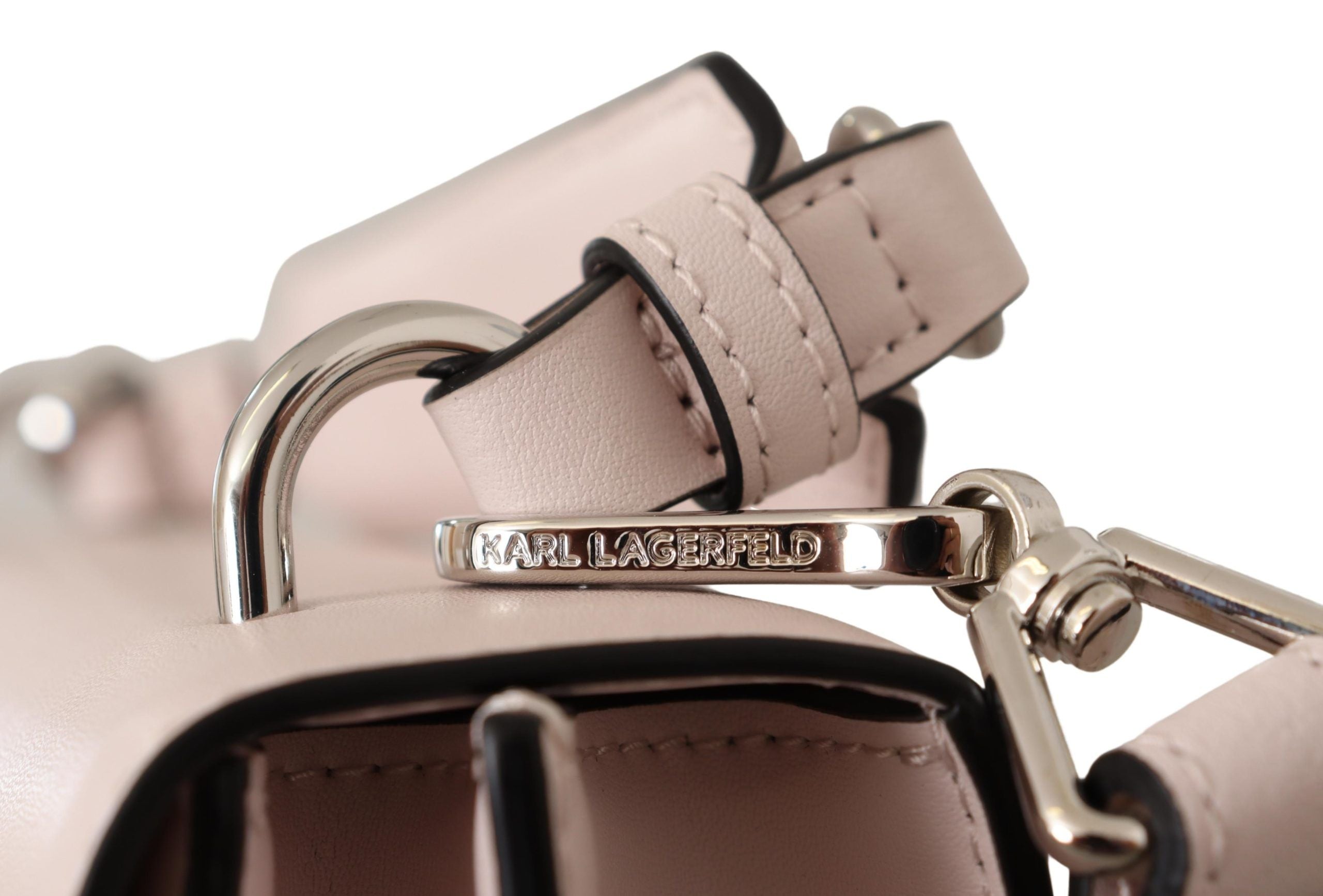 Karl Lagerfeld Mauve Elegance Leather Shoulder Bag - Luksusmuotia Karl Lagerfeld - Tutustu YVES JAVANNI® 