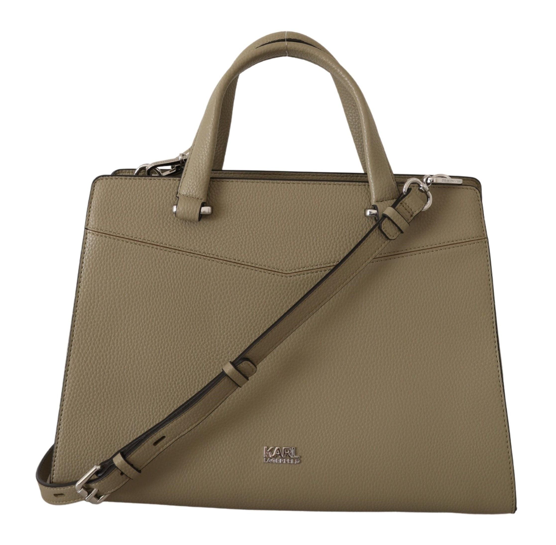 Karl Lagerfeld Enchanting Sage Green Leather Tote - Luksuslaukut ja asusteet Karl Lagerfeld - Tutustu YVES JAVANNI® 