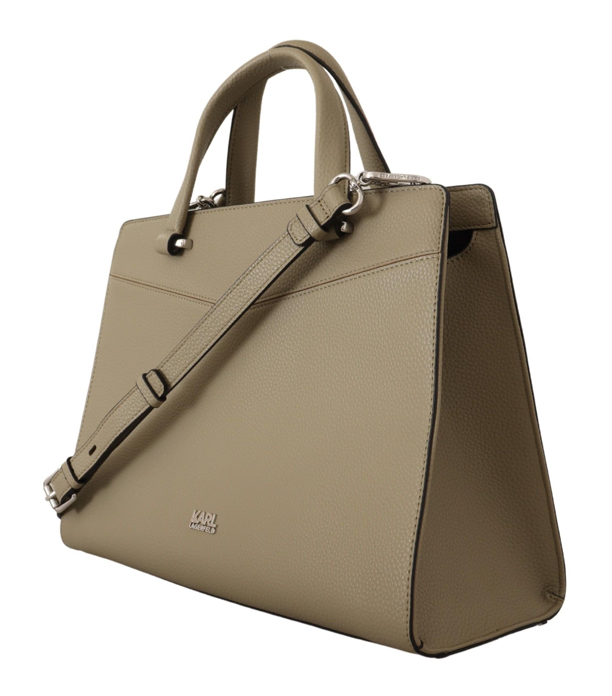 Karl Lagerfeld Enchanting Sage Green Leather Tote - Luksusmuotia Karl Lagerfeld - Tutustu YVES JAVANNI® 