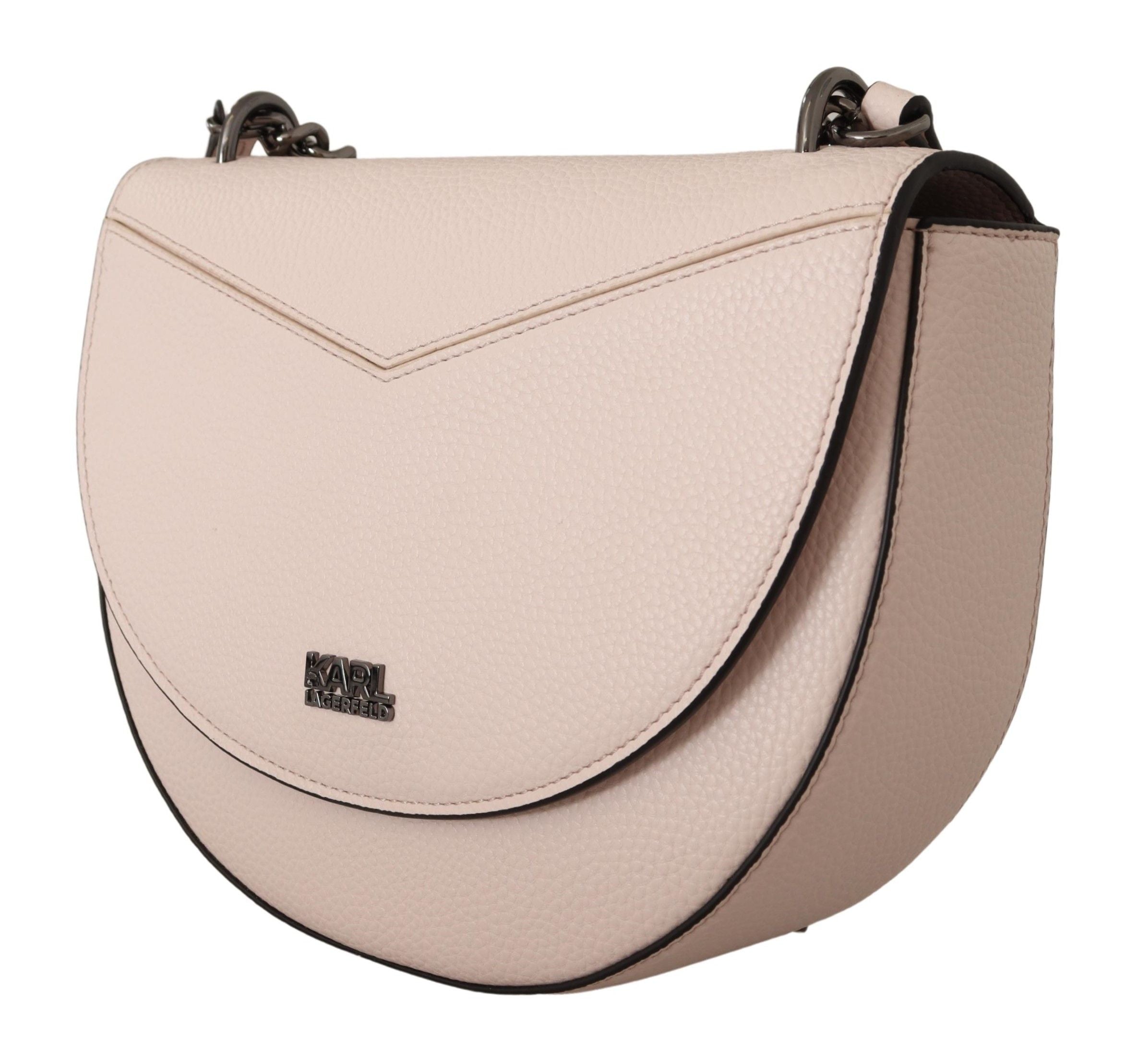 Karl Lagerfeld Elegant Mauve Light Pink Leather Shoulder Bag - Luksusmuotia Karl Lagerfeld - Tutustu YVES JAVANNI® 