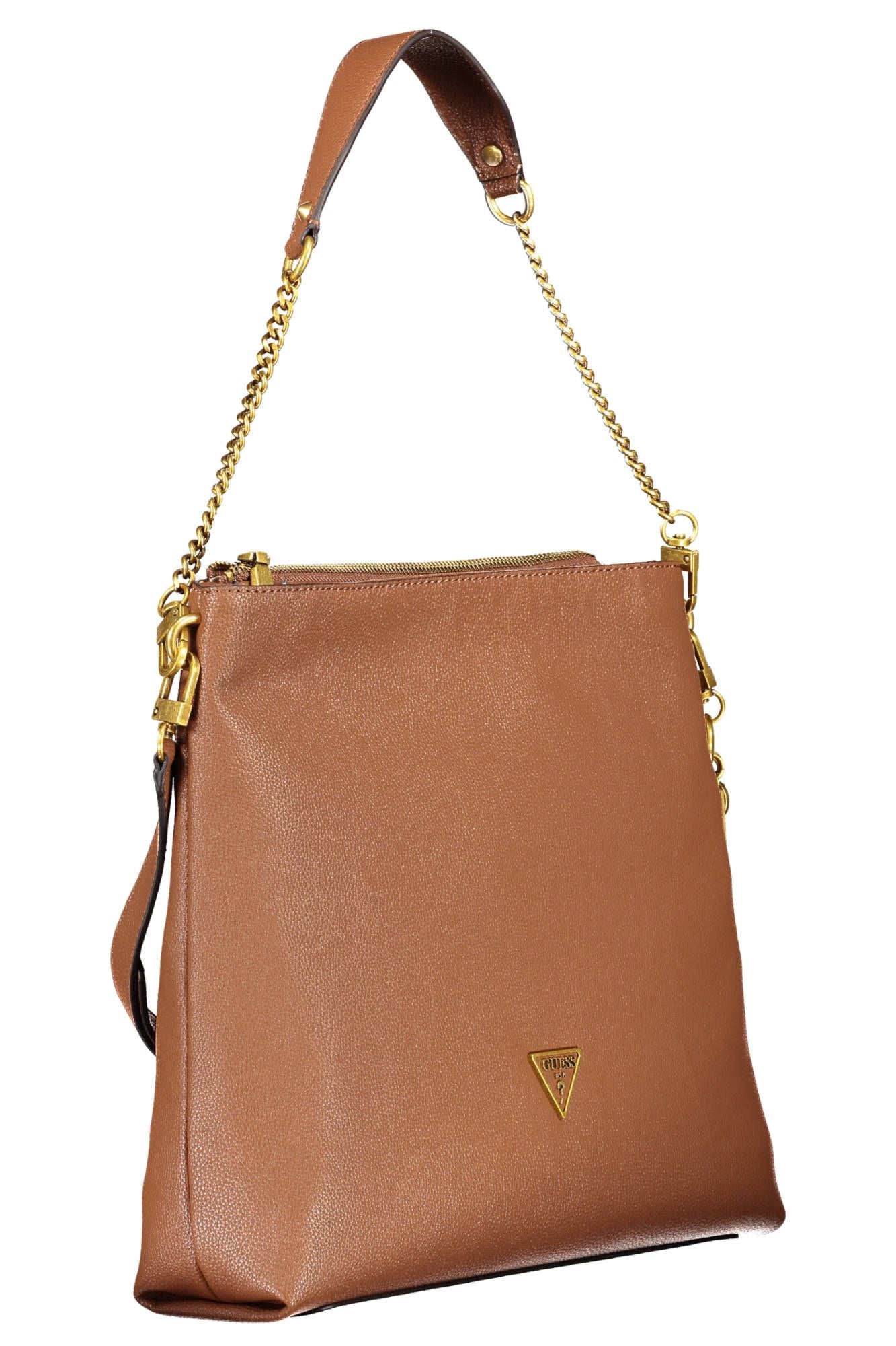 Guess Chic Brown Polyurethane Shoulder Bag - Luksusmuotia Guess Jeans - Tutustu YVES JAVANNI® 