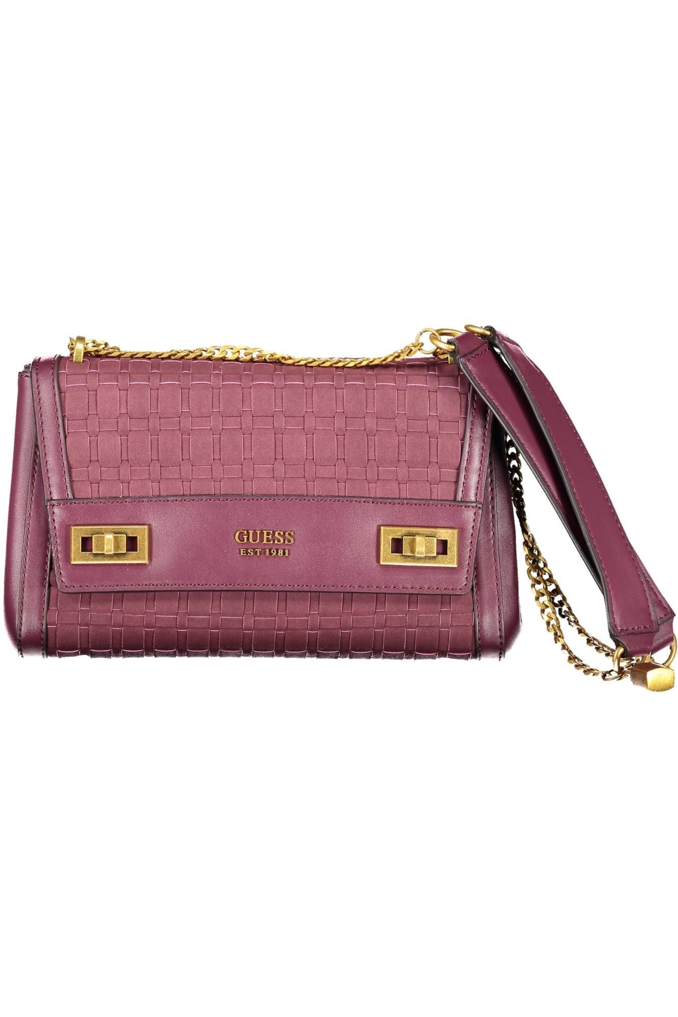 Guess Jeans Chic Purple Chain Handle Shoulder Bag - Luksusmuotia Guess Jeans - Tutustu YVES JAVANNI® 