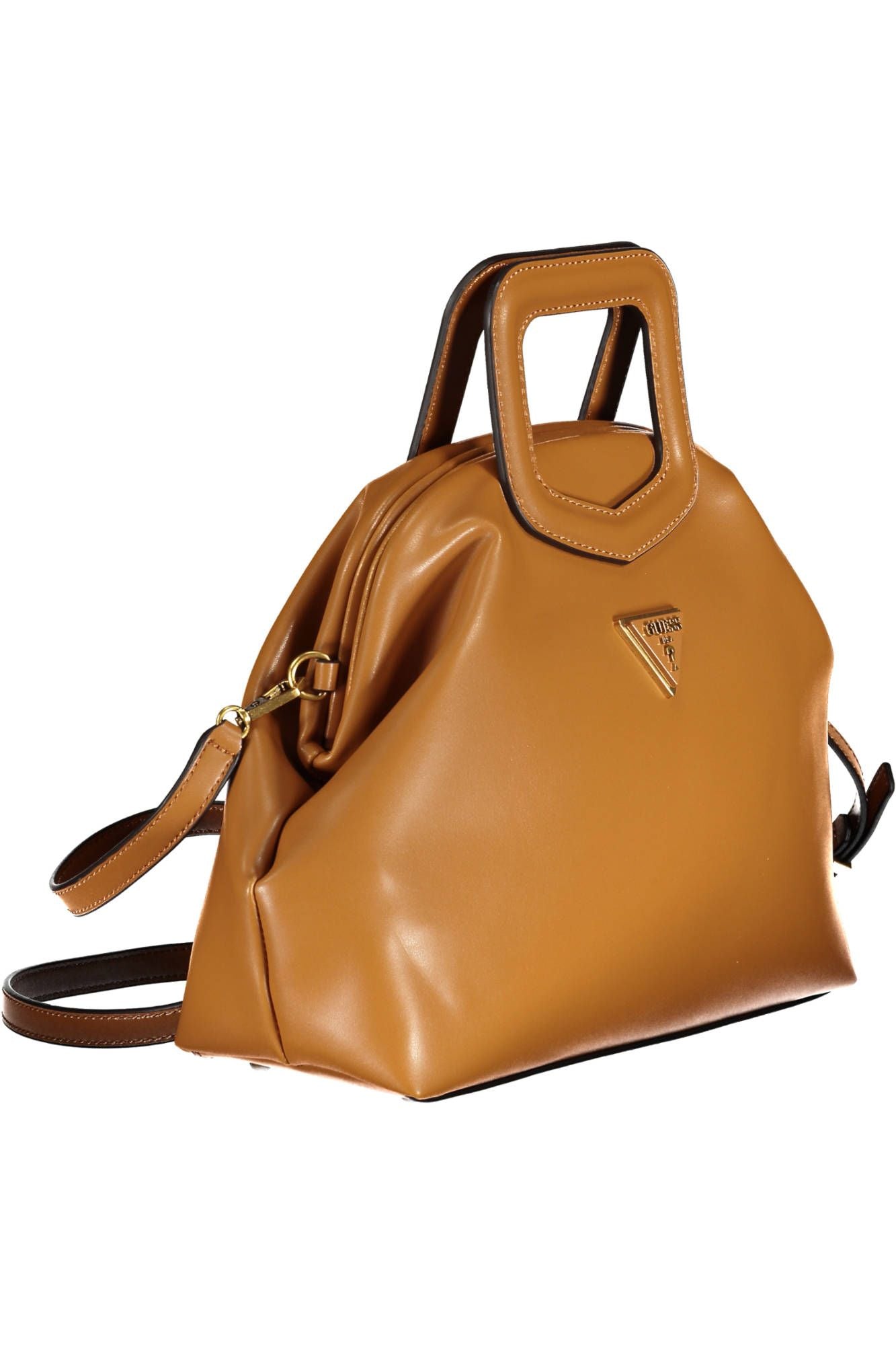 Guess Chic Brown Polyurethane Handbag with Logo - Luksusmuotia Guess Jeans - Tutustu YVES JAVANNI® 