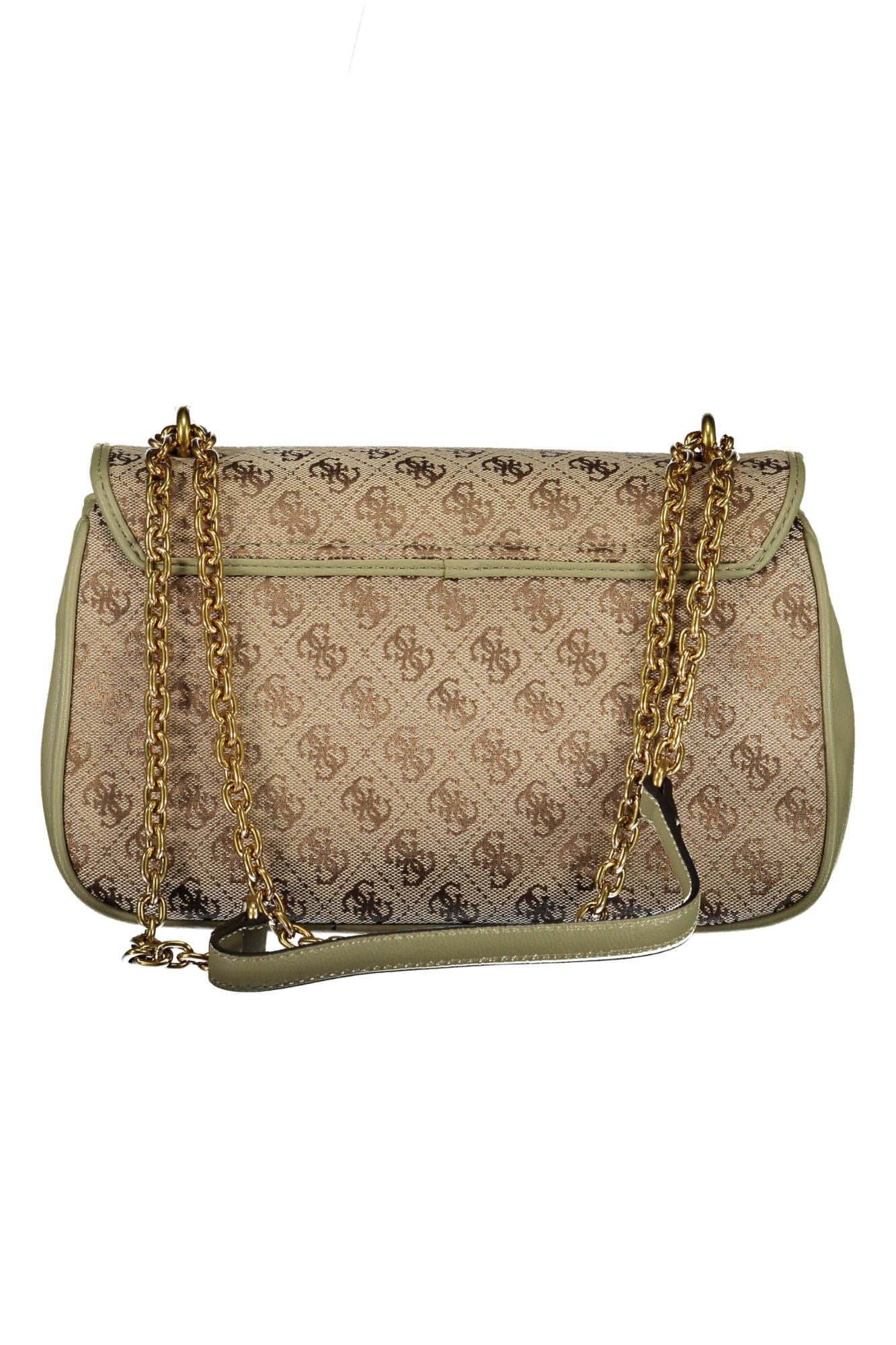 Guess Chic Green Chain-Trim Shoulder Bag - Luksusmuotia Guess Jeans - Tutustu YVES JAVANNI® 