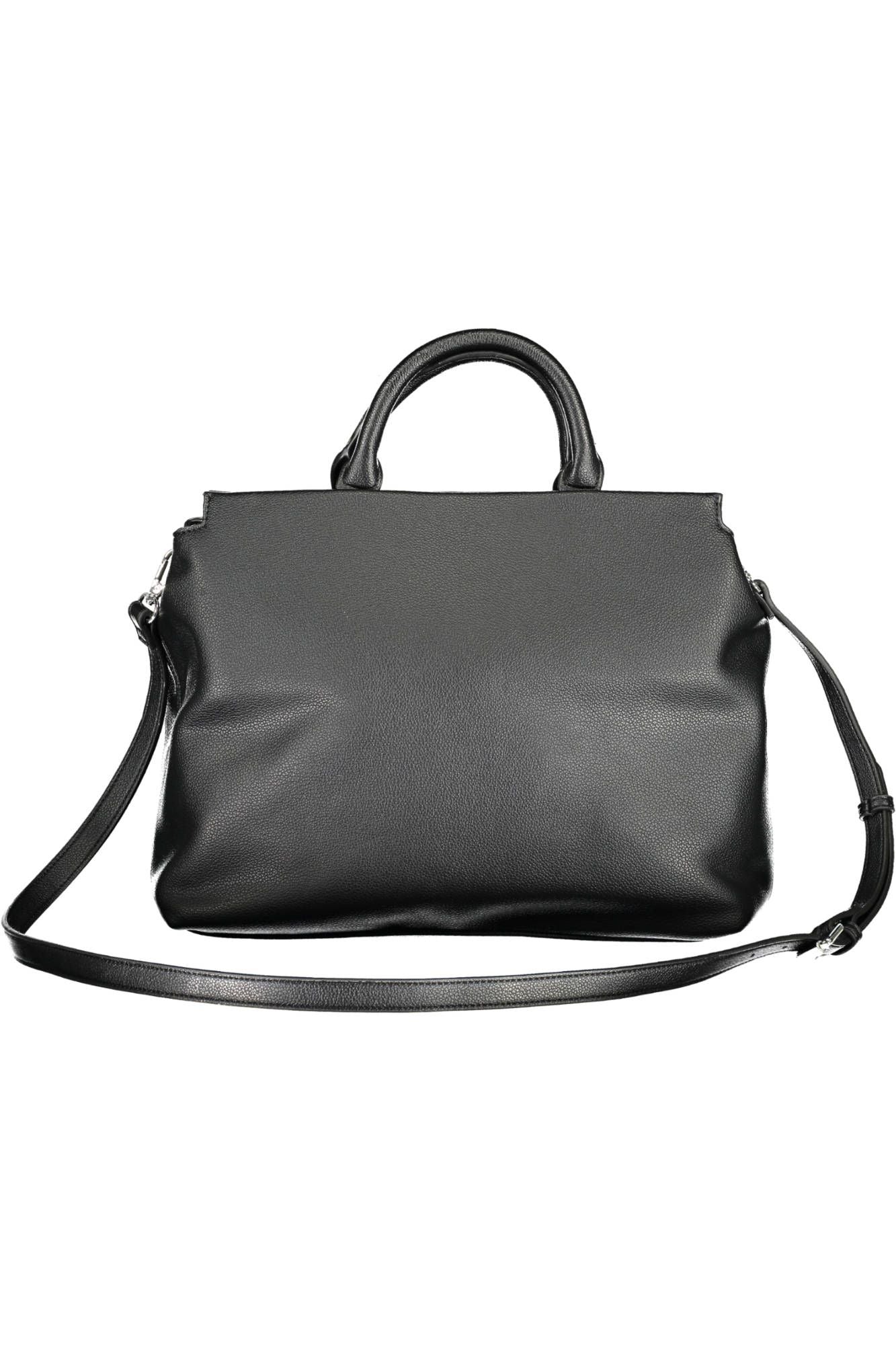 BYBLOS Elegant Two-Handle Black Handbag with Contrasting Details - Luksusmuotia BYBLOS - Tutustu YVES JAVANNI® 