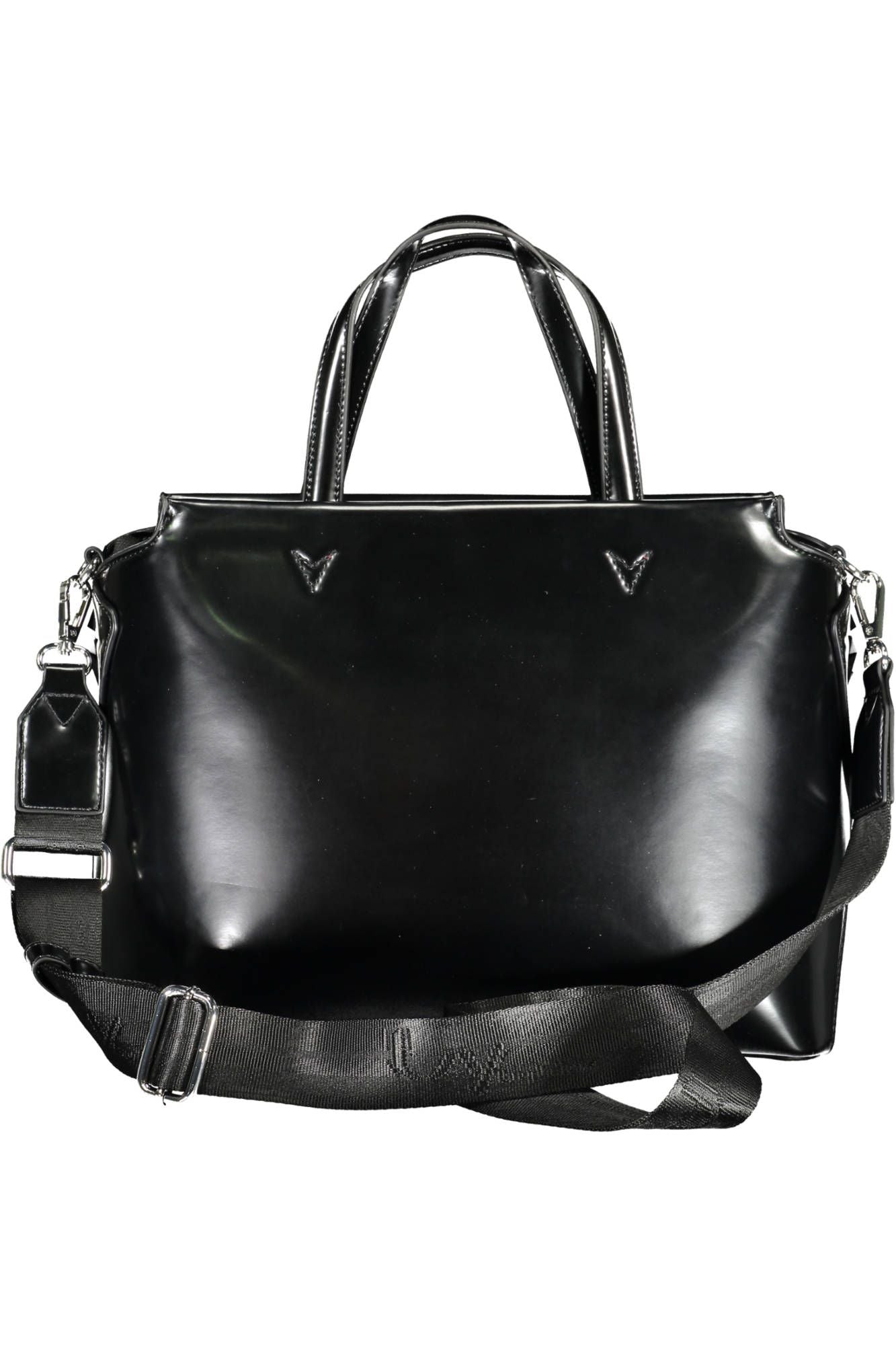 BYBLOS Elegant Black Two-Handle Bag with Contrasting Details - Luksusmuotia BYBLOS - Tutustu YVES JAVANNI® 