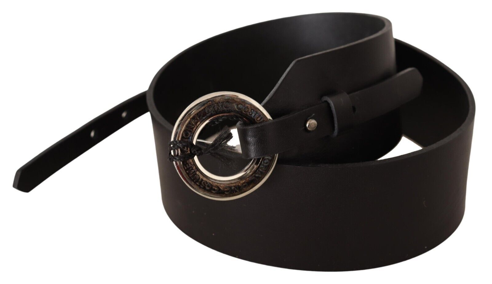 Costume National Chic Leather Fashion Belt with Silver-Tone Buckle - Luksusmuotia Costume National - Tutustu YVES JAVANNI® 