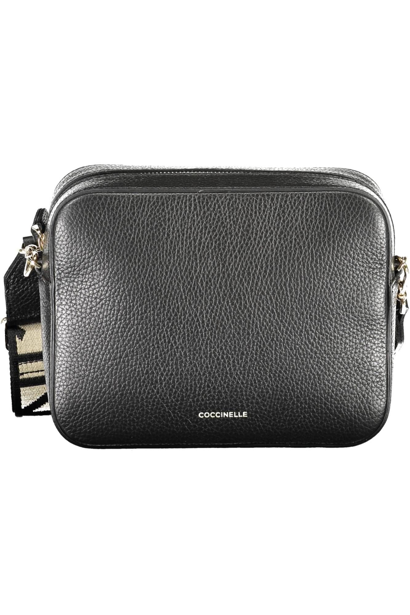 Coccinelle Elegant Black Leather Shoulder Bag with Contrasting Details - Luksusmuotia Coccinelle - Tutustu YVES JAVANNI® 