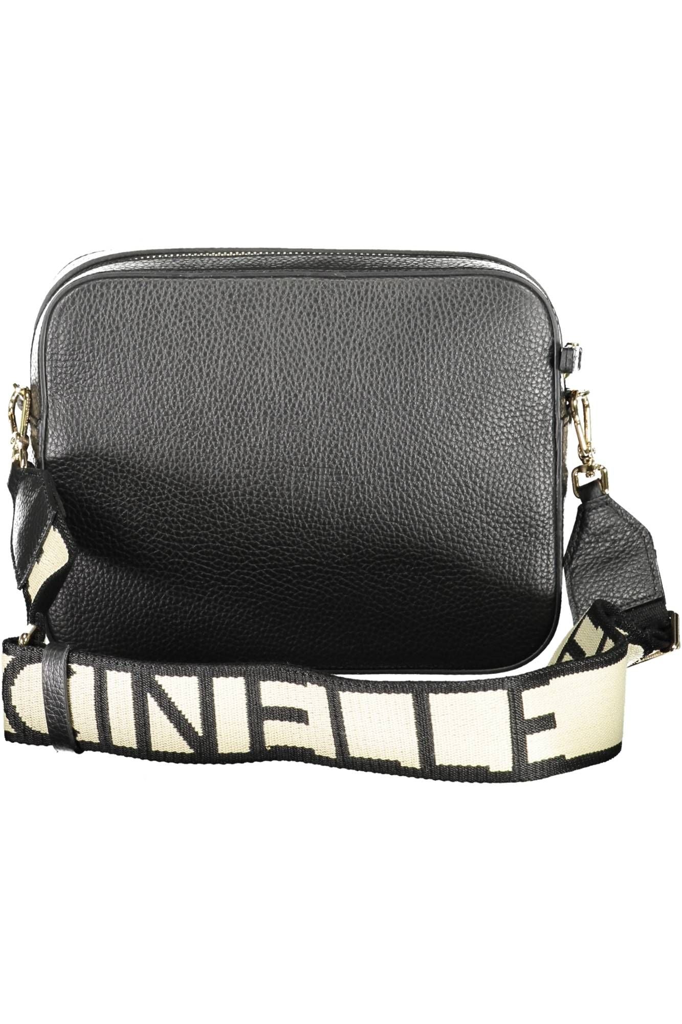 Coccinelle Elegant Black Leather Shoulder Bag with Contrasting Details - Luksusmuotia Coccinelle - Tutustu YVES JAVANNI® 