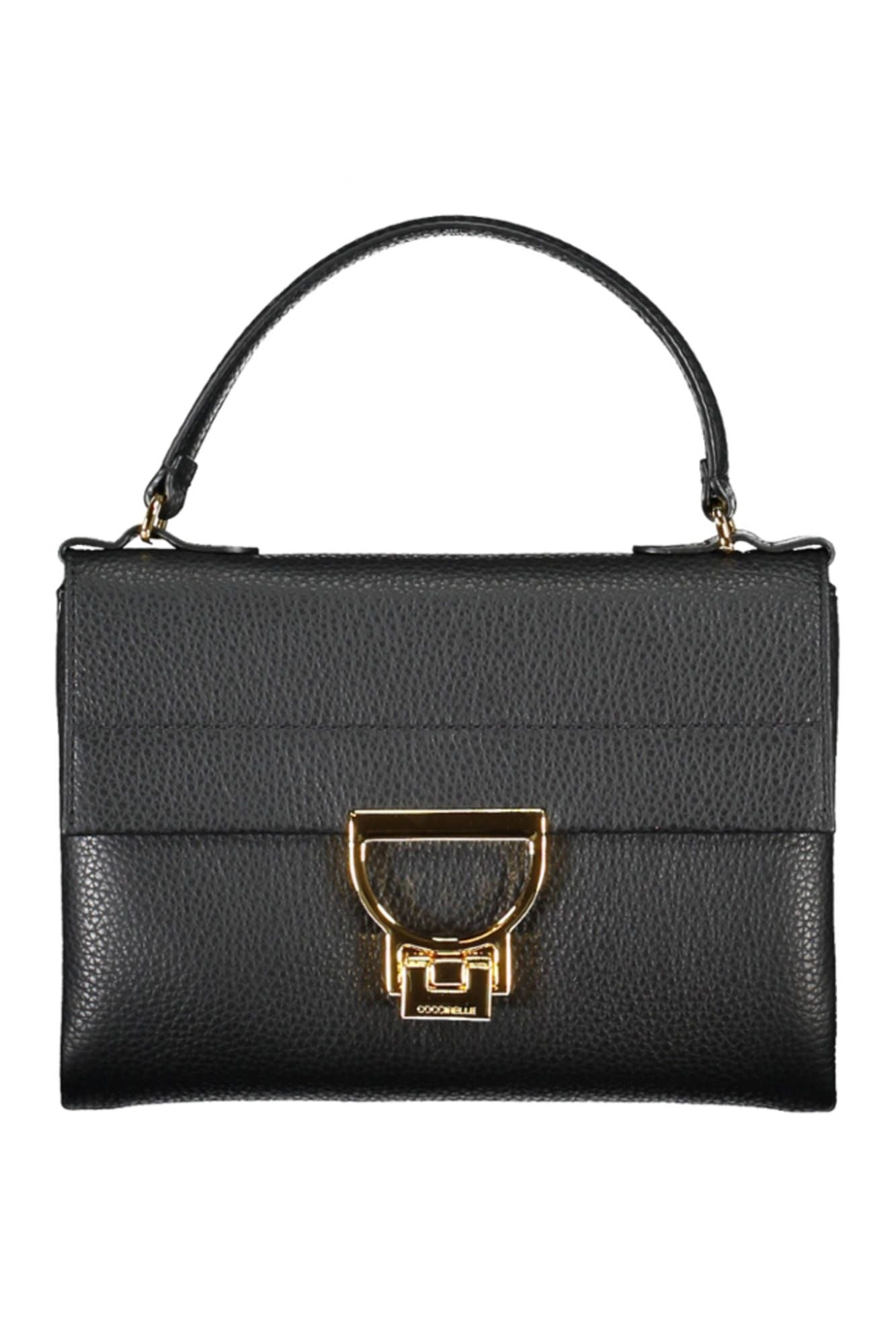 Coccinelle Chic Black Leather Handbag with Twist Lock - Luksusmuotia Coccinelle - Tutustu YVES JAVANNI® 