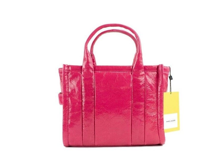 Marc Jacobs The Shiny Crinkle Mini Tote Magenta Leather Crossbody Handbag Purse - Luksuslaukut ja asusteet Marc Jacobs - Tutustu YVES JAVANNI® 